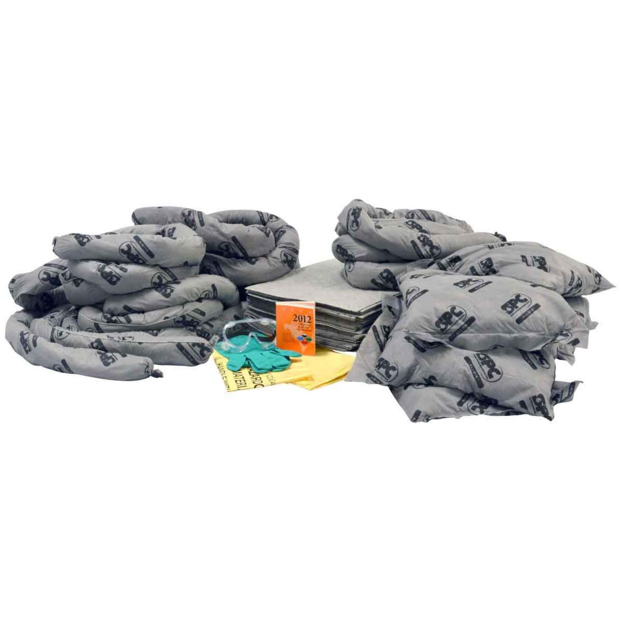 Brady ALLWIK 30-Gallon Universal Drum Spill Control Kit Refill - Absorbent Pads & Socks for Oil, Chemical & Water Spills - Ideal for Warehouses, Factories & Industrial Use