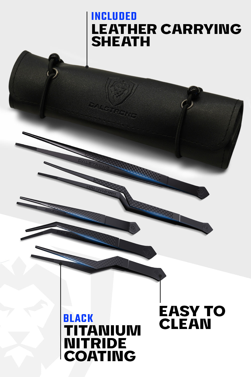 5-Piece Professional Plating Tweezers Set by Dalstrong - Perfect for Sushi, Pastry, and Fine Dining Presentation