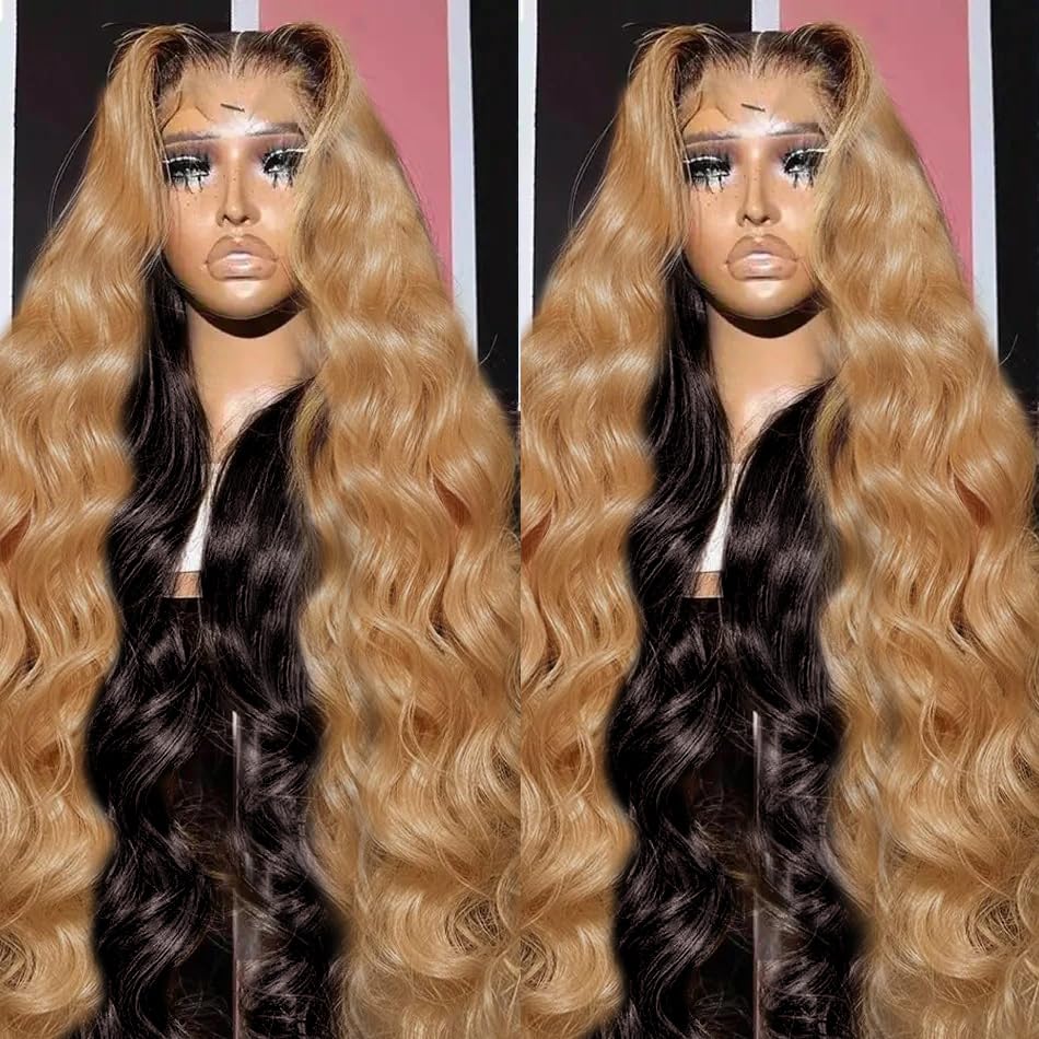 Honey Blonde 360 Lace Front Wigs Human Hair