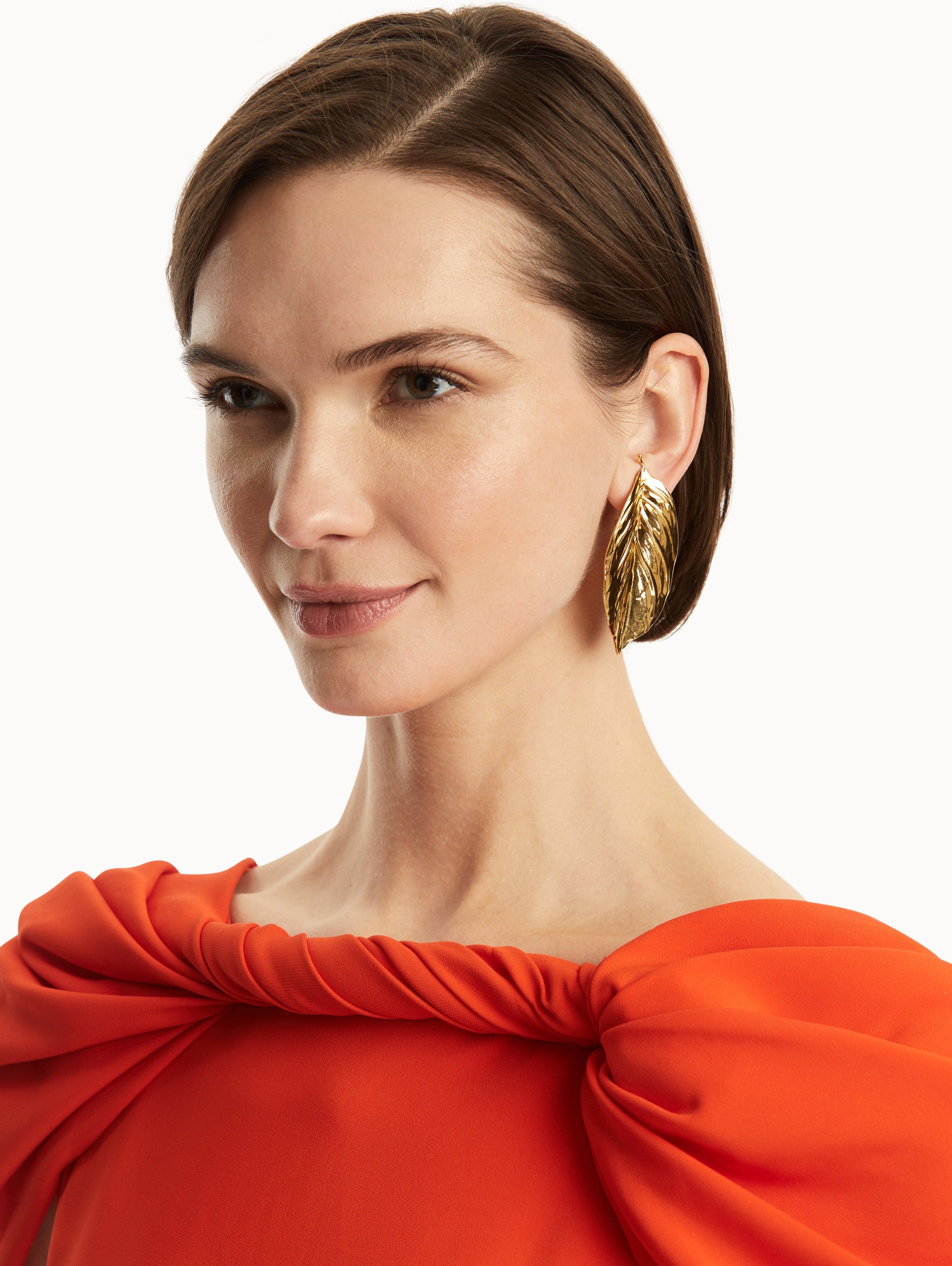 Large Leaf Clip On Earrings for Women - Fashionable Fake Ear Cuffs & Non-Pierced Ear Jewelry - Perfect for Parties, Weddings & Everyday Wear