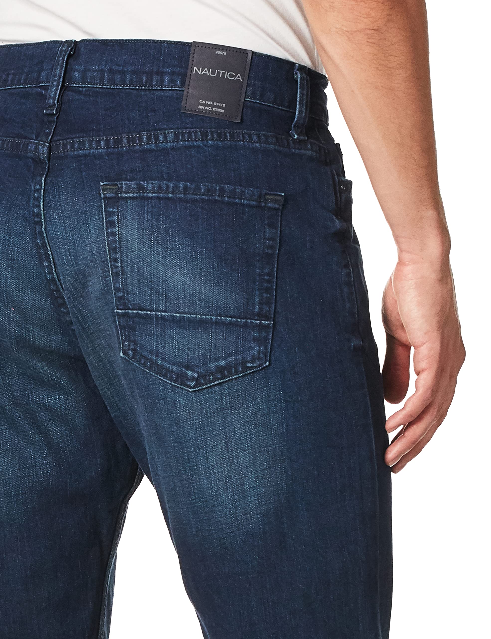 Nautica Men's Big & Tall Relaxed Fit Jeans - Comfortable Stretch Denim Pants for Casual Wear & Everyday Use