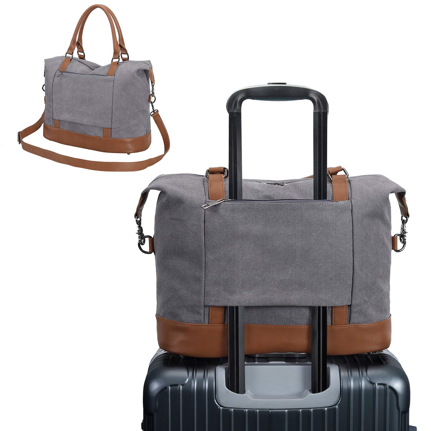 CAMTOP Women's Canvas Travel Bag - Durable Weekend Overnight Carry On Luggage for Ladies - Perfect for Business Trips, Gym, Beach & Vacation Getaways