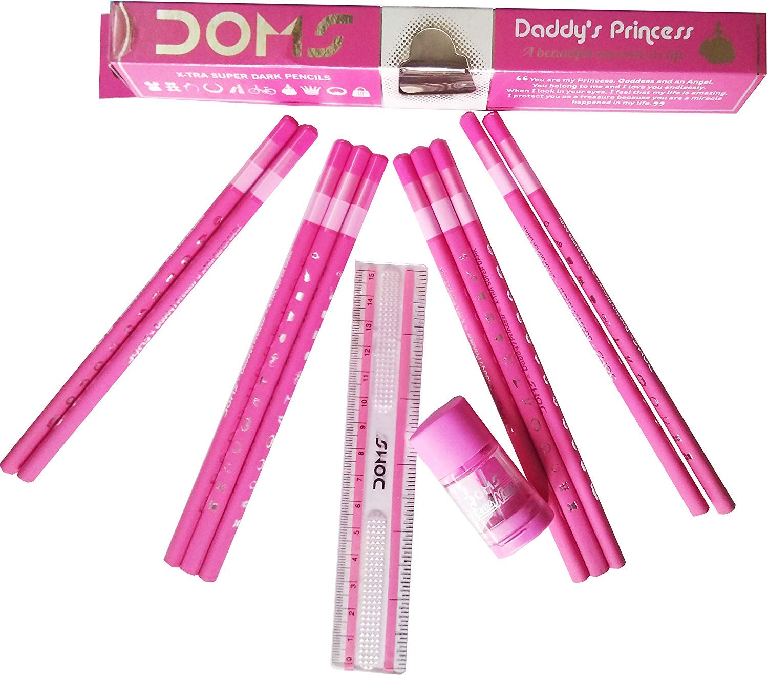 DOMS One Daddy’s Princess + One Mumma's Boy Pencil Set - 2 Pack (20 Pencils Total) - Perfect for Back to School, Gifts & Family Bonding Activities