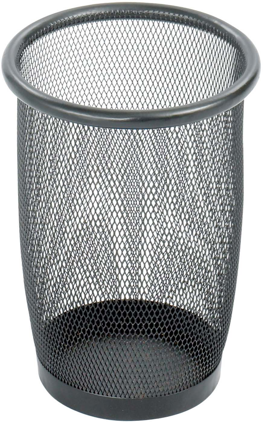 Onyx™ Mesh Trash Can - Small Round Black Waste Bin Set of 3 [9716BL] | Perfect for Kitchen, Bathroom, Office & Dorm Room Organization