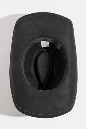 Black Engraved Western Stars Strap Cowboy Hat for Men & Women - Perfect for Rodeo, Country Music Festivals & Western Style Outfits