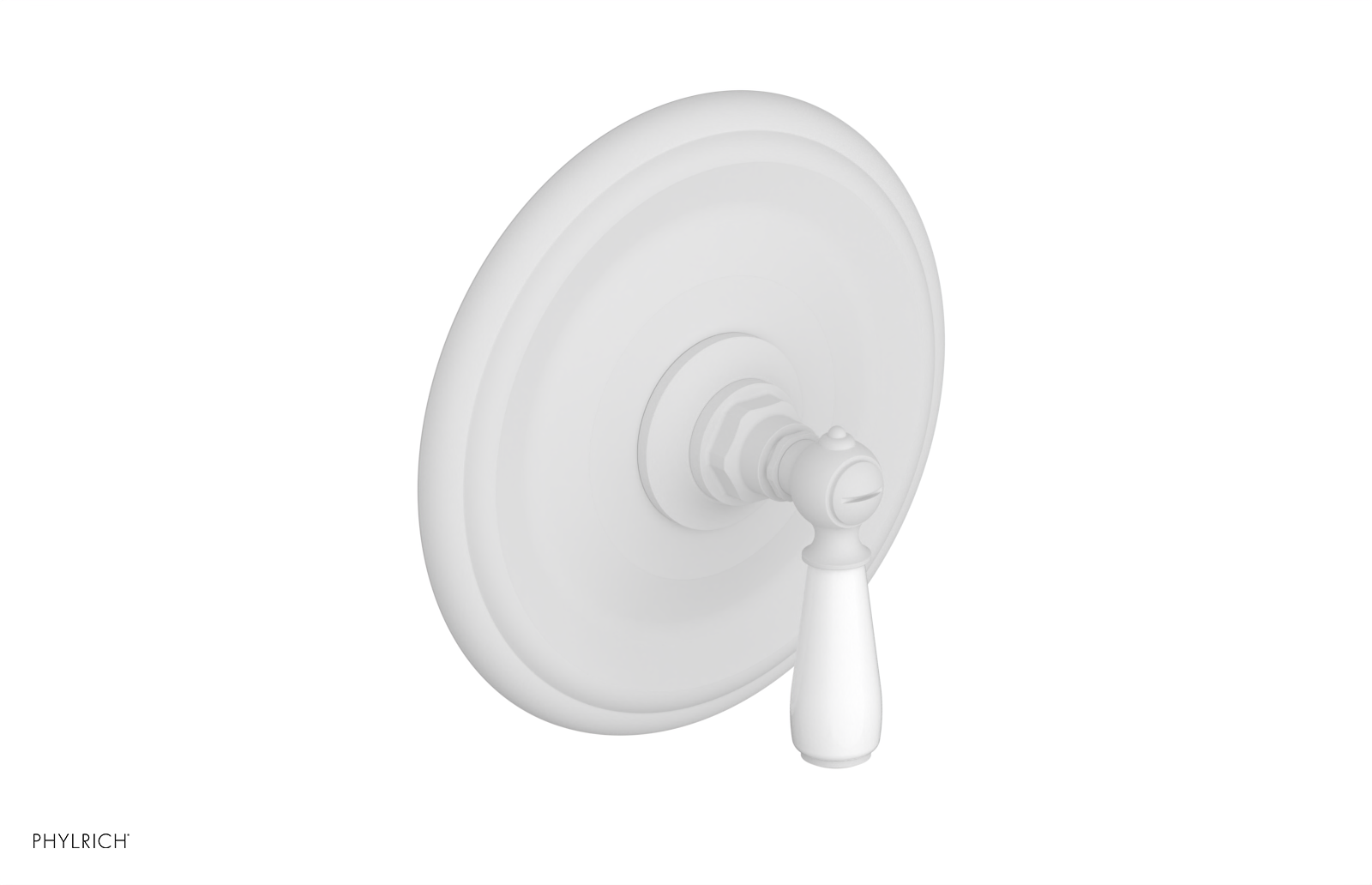 Jamestown Pressure Balance Shower Plate & Handle Trim Kit with White Accents - Model 735 - Perfect for Bathroom Renovation & Modern Home Upgrade