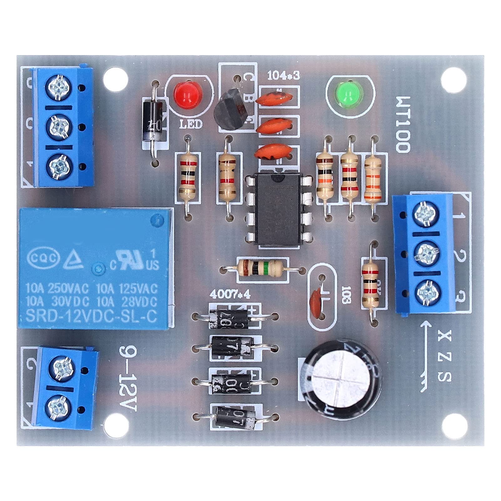 12V DC Liquid Level Control Sensor with Water Level Control Board - Drainage Control Circuit Board & Flow Switch Sensor for Aquariums, Pools, and Industrial Applications