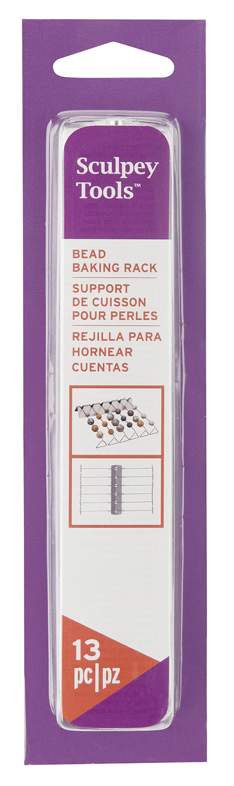 Sculpey Tools Bead Baking Rack for Polymer Clay Jewelry Making - Oven Safe Multi-Size Bead Holder - Perfect for Beginners & Experts - Ideal for DIY Crafts, Homemade Jewelry & Art Projects