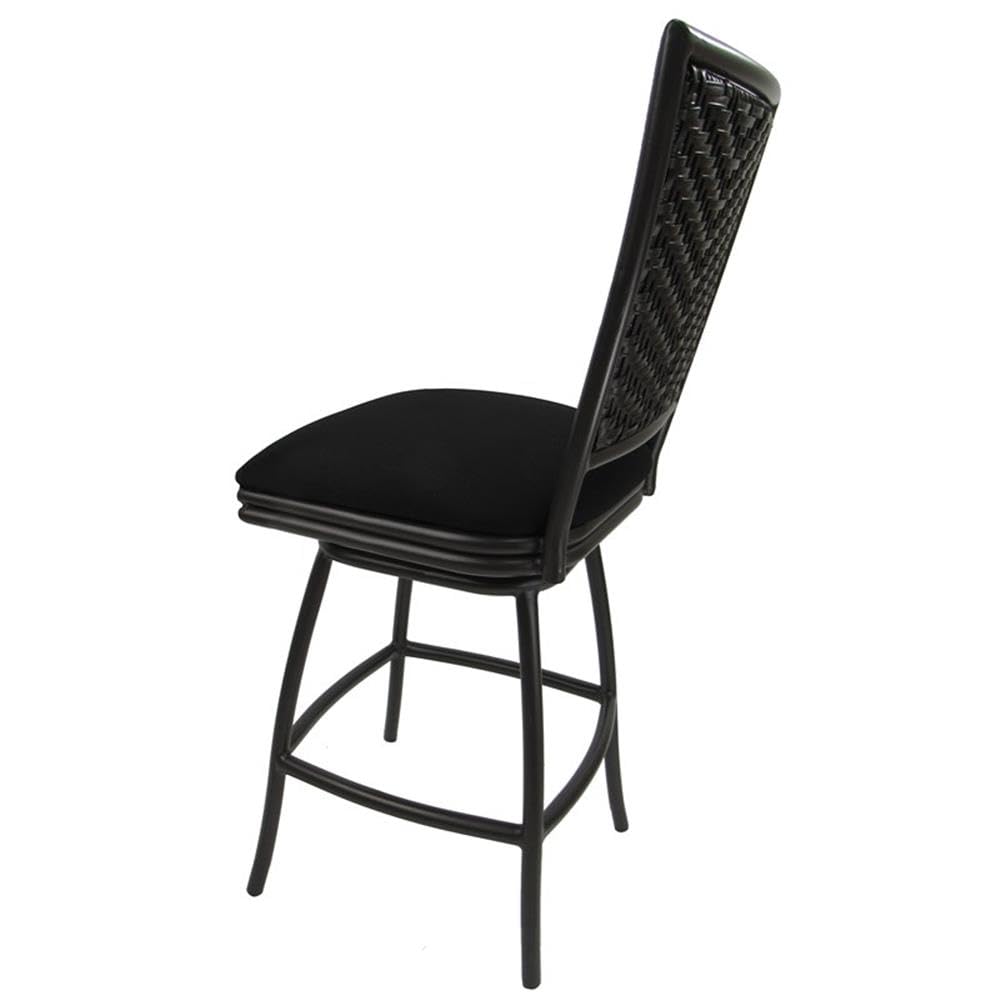 26 Inch Black Outdoor Counter Patio Bar Stool - Erin Armless Barstool for Backyard, Deck & Poolside - Weather-Resistant Dining & Entertaining