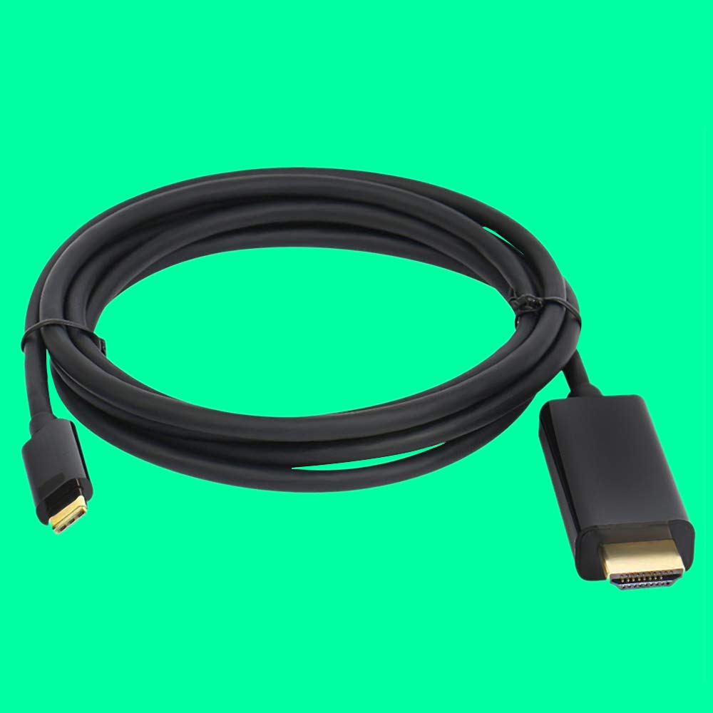 6FT USB-C to HDMI Cable 4K 60Hz, USB 3.1 Type C to HDMI Adapter for Chromebook, Pixel, MacBook, Laptop - Connect to HDTV/Monitor for Work & Entertainment