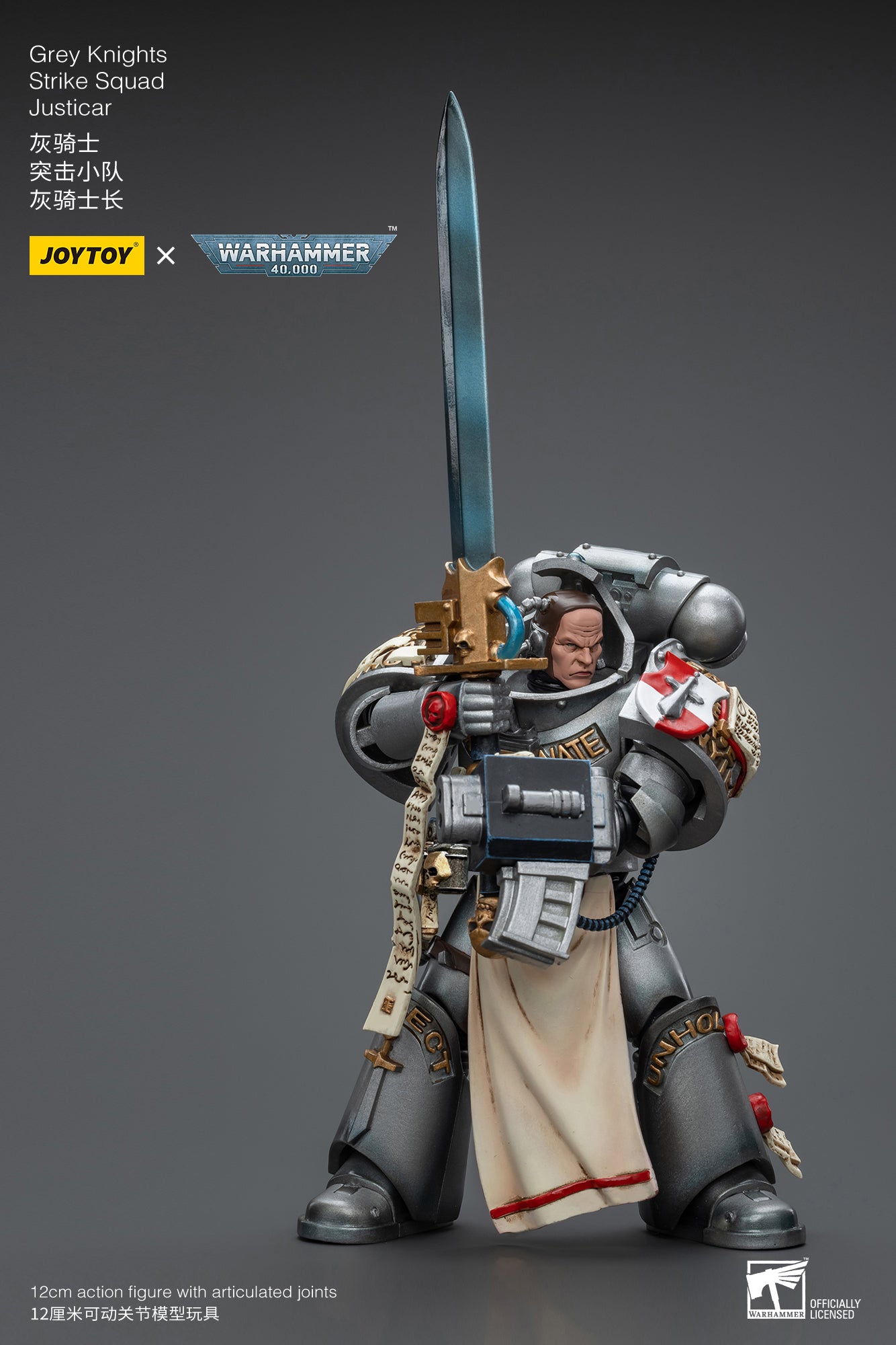 1/18 JOYTOY Warhammer 40K Grey Knights Strike Squad Action Figure - Highly Detailed Collectible Model for Warhammer Fans | Perfect for Display, Gaming, and Cosplay Scenes