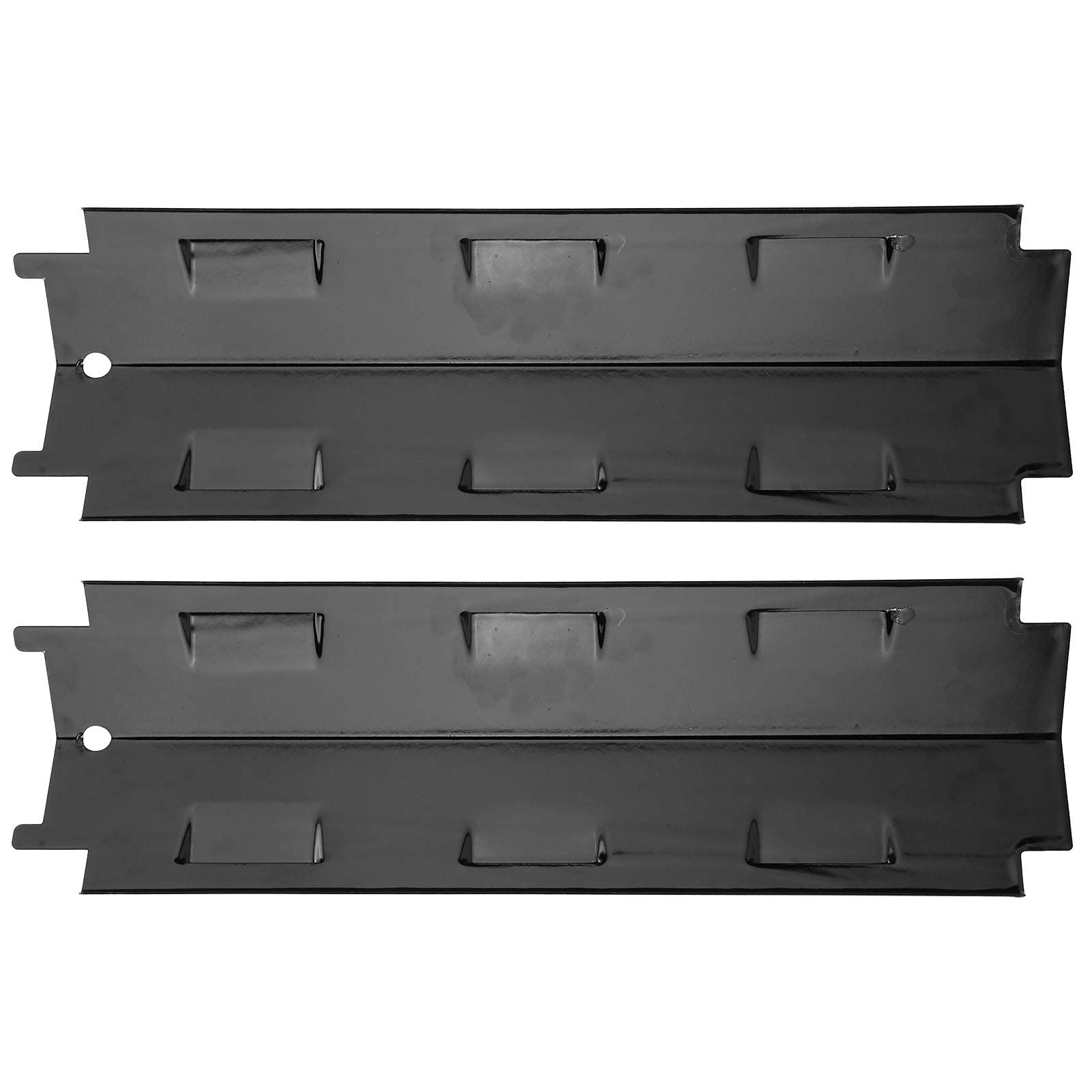 2Pcs Stainless Steel Gas Grill Heat Shield & Flame Tamer - Replacement Heat Plates for Char-Broil, Weber, Nexgrill - BBQ Grill Repair Kit for Burner Protection (Perfect for Backyard Cookouts & Camping Trips)