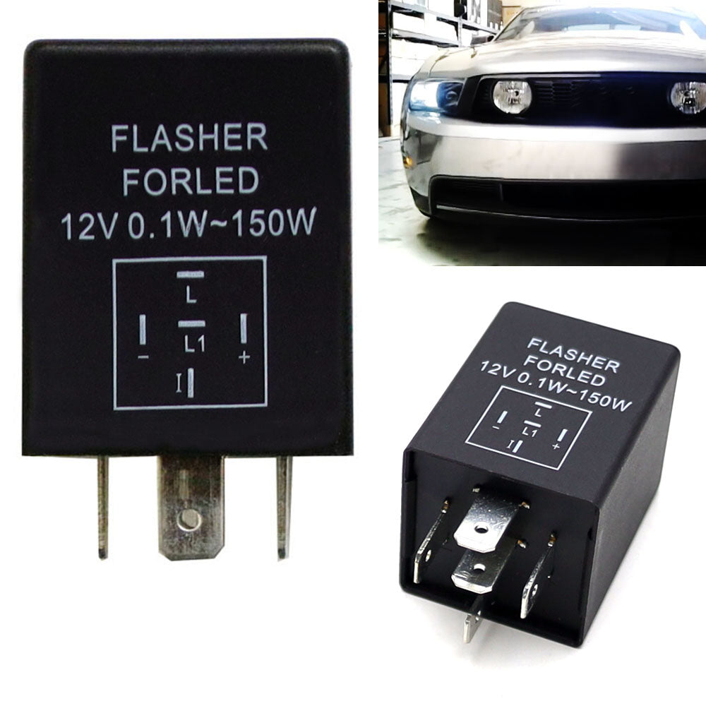 5 Pin EP27 FL27 LED Flasher Relay - Fix Hyper Flash for LED Turn Signal Lights | Compatible with Cars, Trucks, Motorcycles & Trailers
