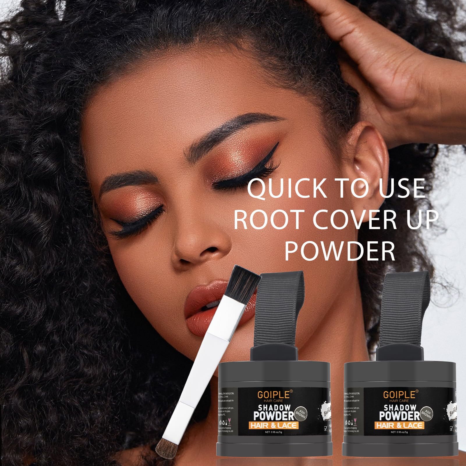 Root Cover Up Powder for Women - Black Hairline Powder for Bald Spots & Thinning Hair | 2 Pack | Eyebrow & Beard Line Concealer | Light Blonde Hair Fibers | Perfect for Daily Use & Special Occasions