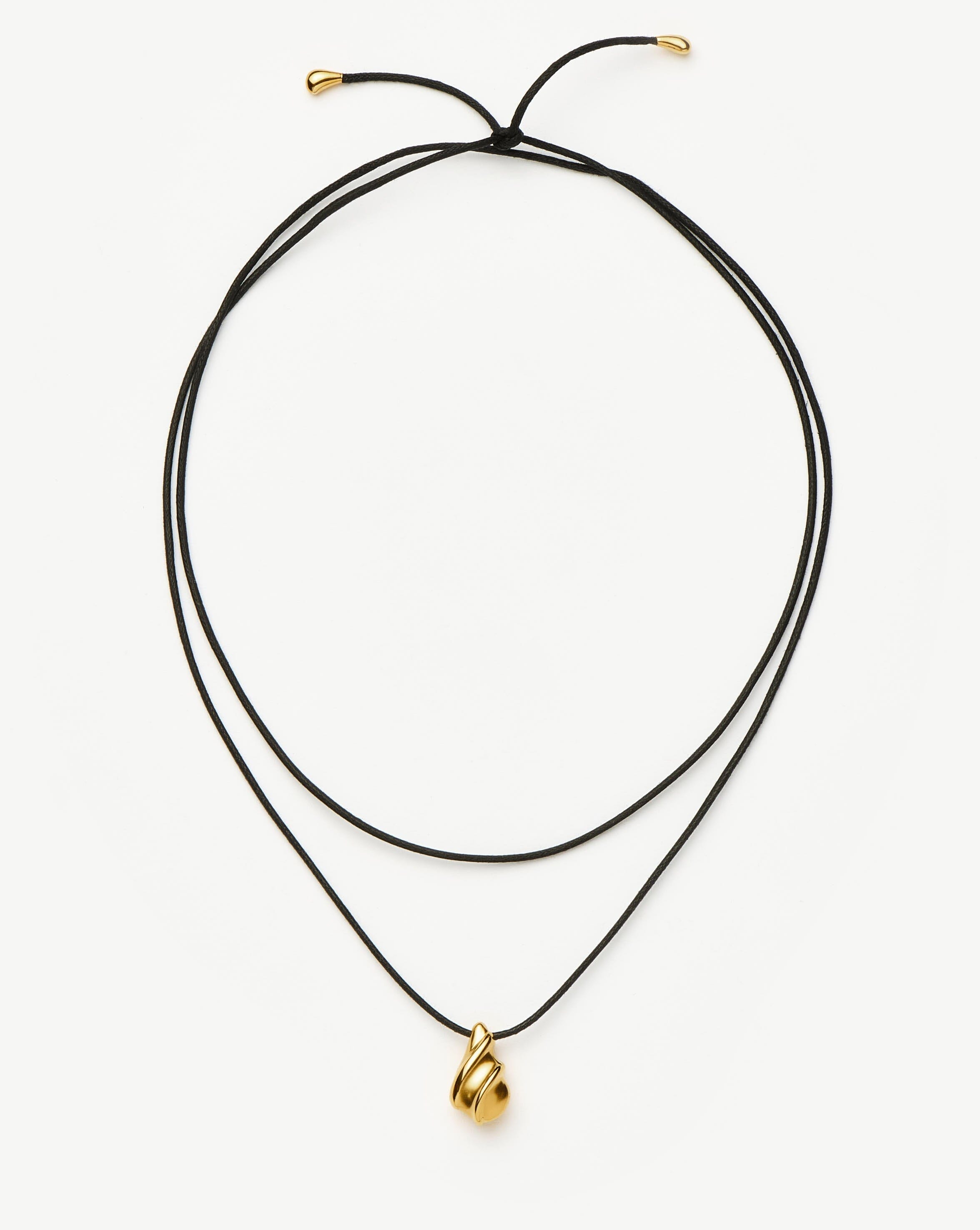 Savi Ridge Droplet Pendant Cord Necklace - 18k Gold Plated Elegant Minimalist Jewelry for Women | Perfect for Everyday Wear, Date Nights & Special Occasions