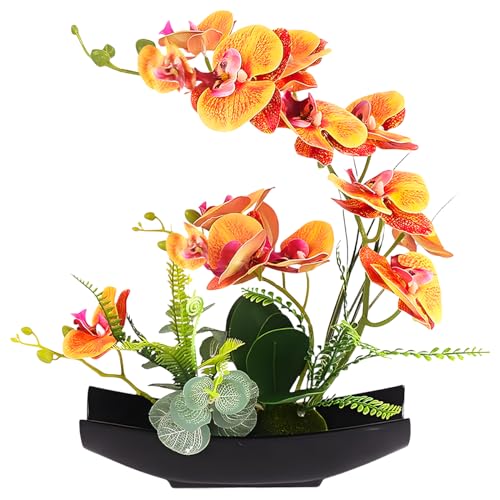 Orange +Black Vase