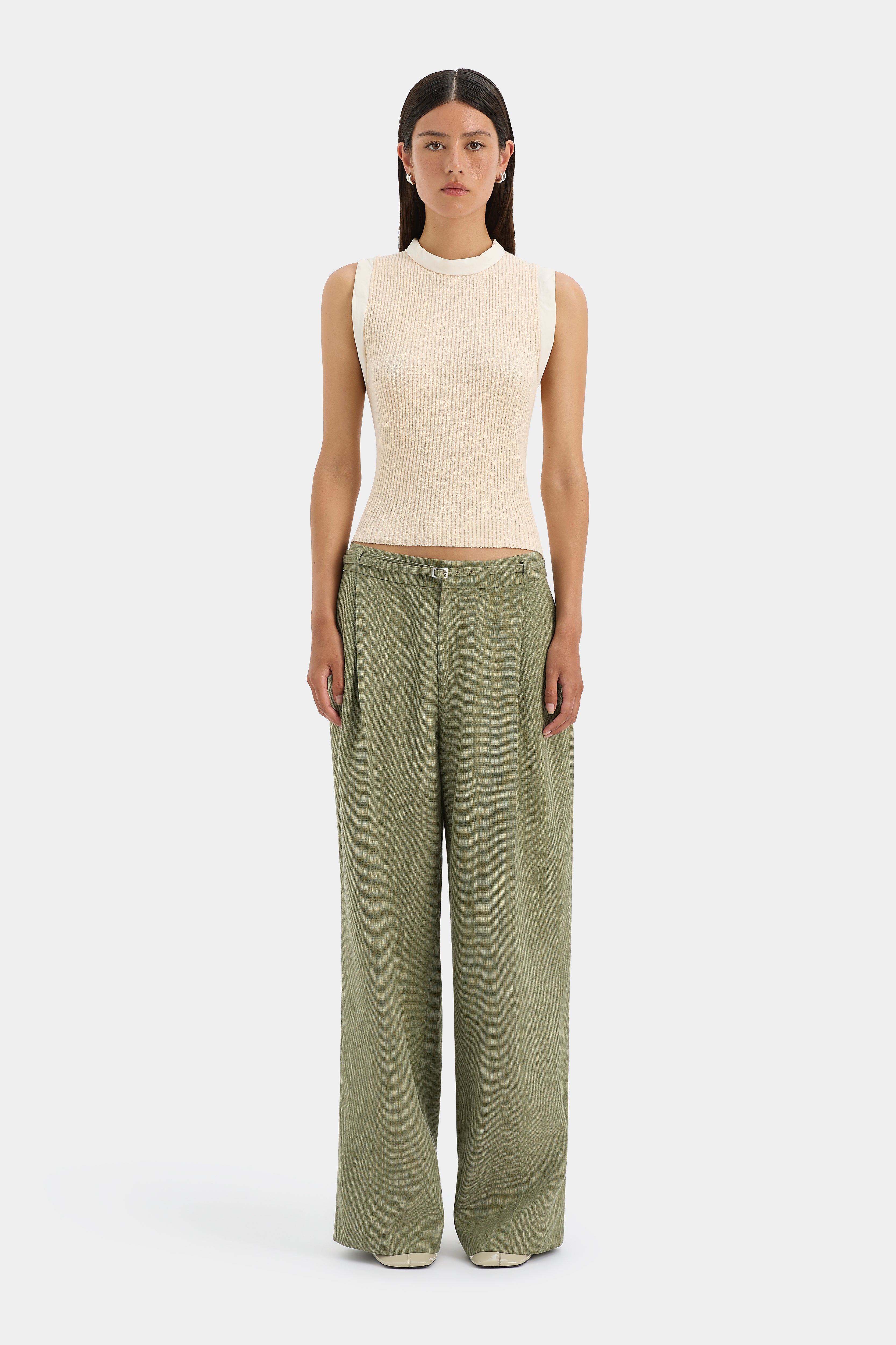 Evanthe High Waisted Belted Trousers for Women - Stylish & Comfortable Office Pants - Perfect for Business Casual & Workwear Outfits