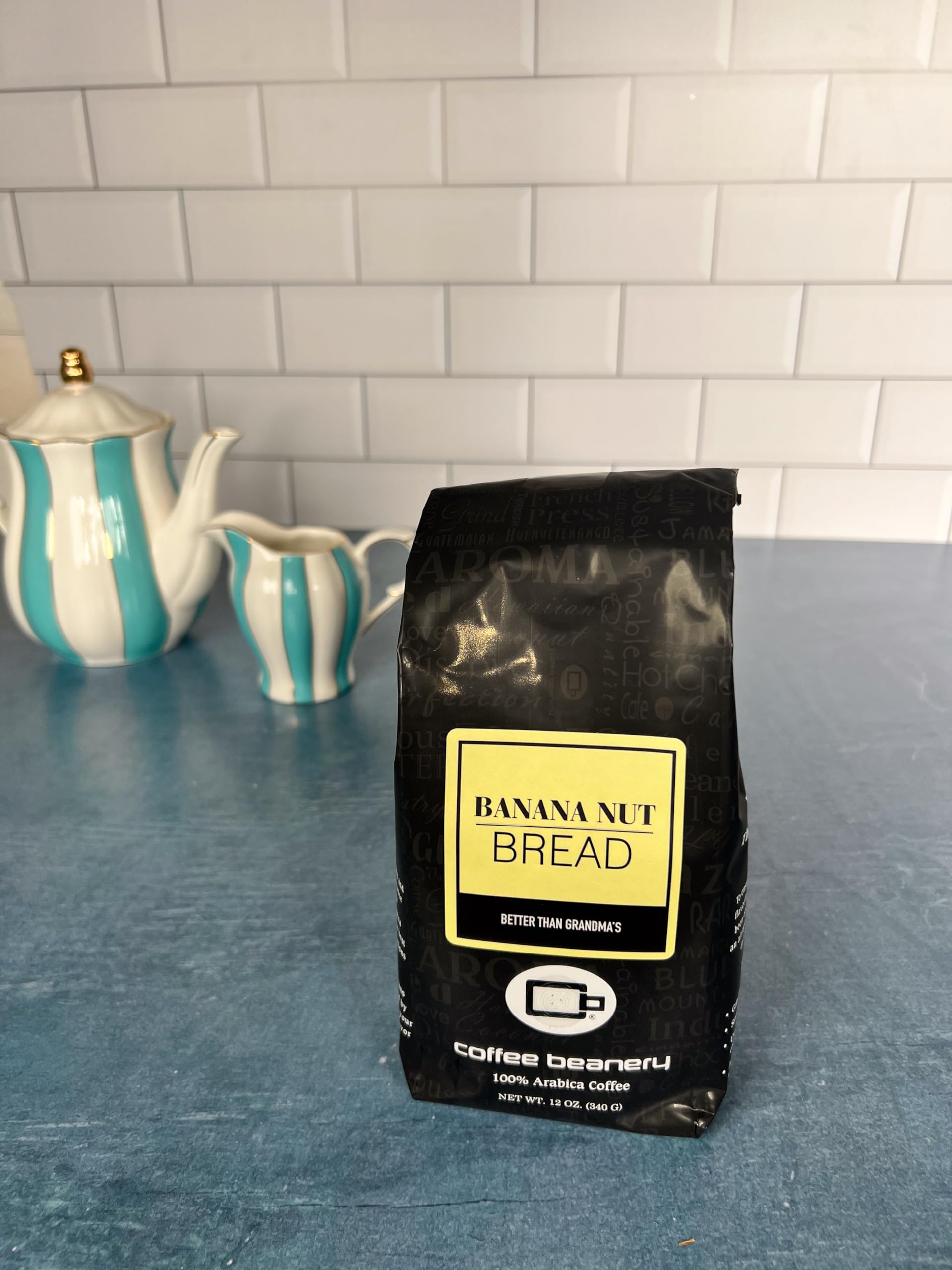 Premium Banana Nut Bread Flavored Arabica Coffee - Medium Roast Ground Coffee (12oz Bag) - Perfect for Breakfast, Afternoon Tea & Gift Giving