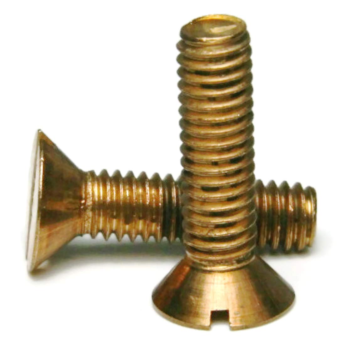 Silicon Bronze Slotted Flat Head Machine Screws 3/8