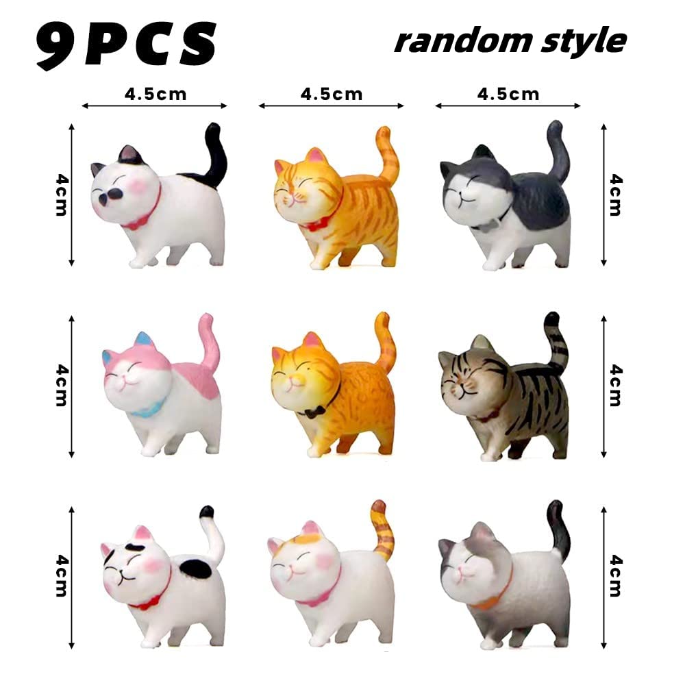XiXiRan Miniature Cat Figurines Set - 3 Realistic Cat Statues for Cake Toppers, Educational Toys for Kids, Boys & Girls - Perfect for Cat Lovers, Birthday Parties & Home Decor