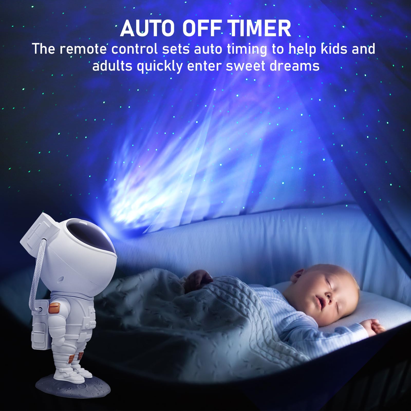 Astronaut Star Projector - Galaxy Night Light for Bedroom & Game Room | Nebula Ceiling Projection Light for Adults | Perfect for Home Decor, Parties & Relaxation | Create Stellar Atmosphere for Sleep, Gaming & Entertainment