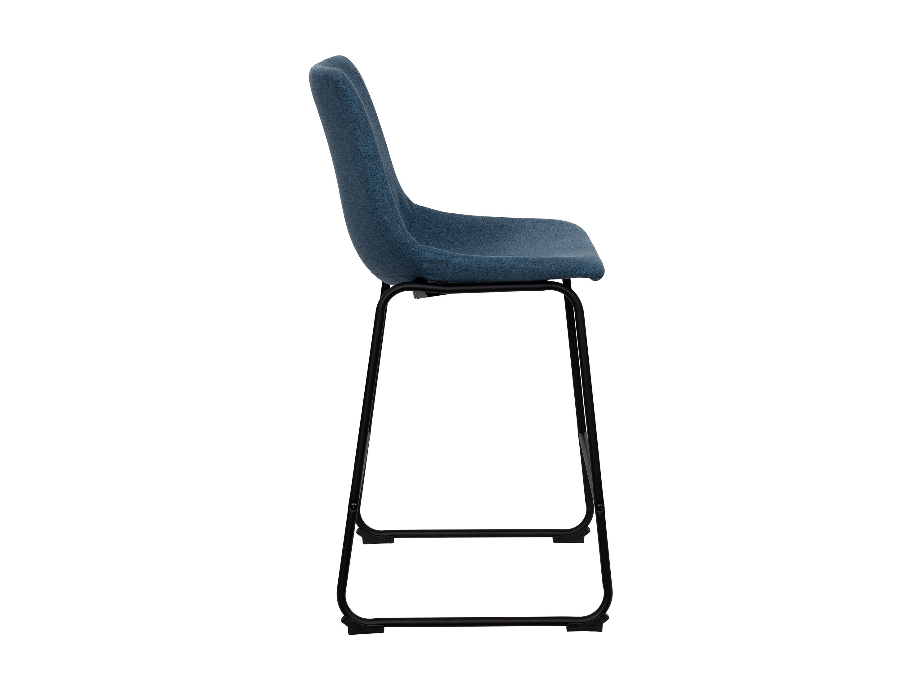 Blue Upholstered Bar Stools - Comfortable Counter Height Bar Stools with Padded Seat - Perfect for Kitchen Island, Breakfast Nook & Home Bar Decor