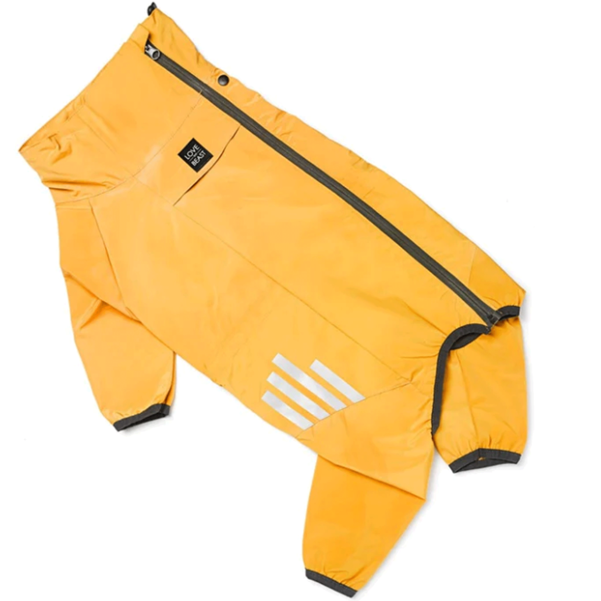Love Thy Beast Honeycomb Waterproof Dog Rainsuit - Lightweight & Breathable Raincoat for Small, Medium & Large Dogs - Perfect for Walking, Hiking & Outdoor Adventures