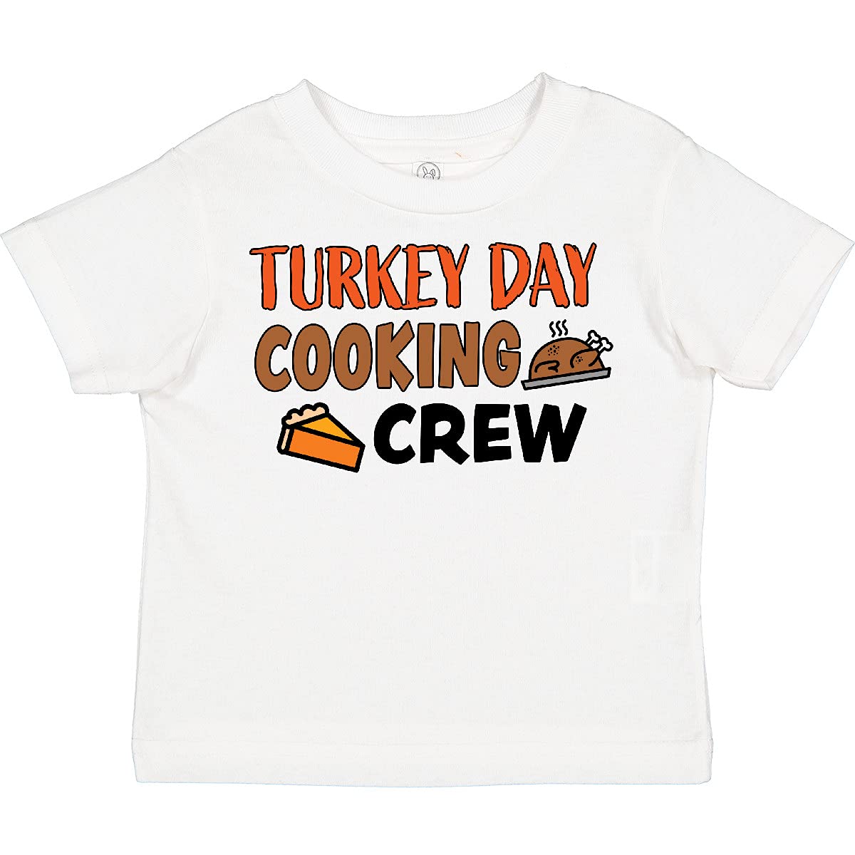 Inktastic Thanksgiving Turkey Day Cooking Crew T-Shirt with Turkey and Toddler Design - Perfect for Family Gatherings, Holiday Parties & Festive Celebrations