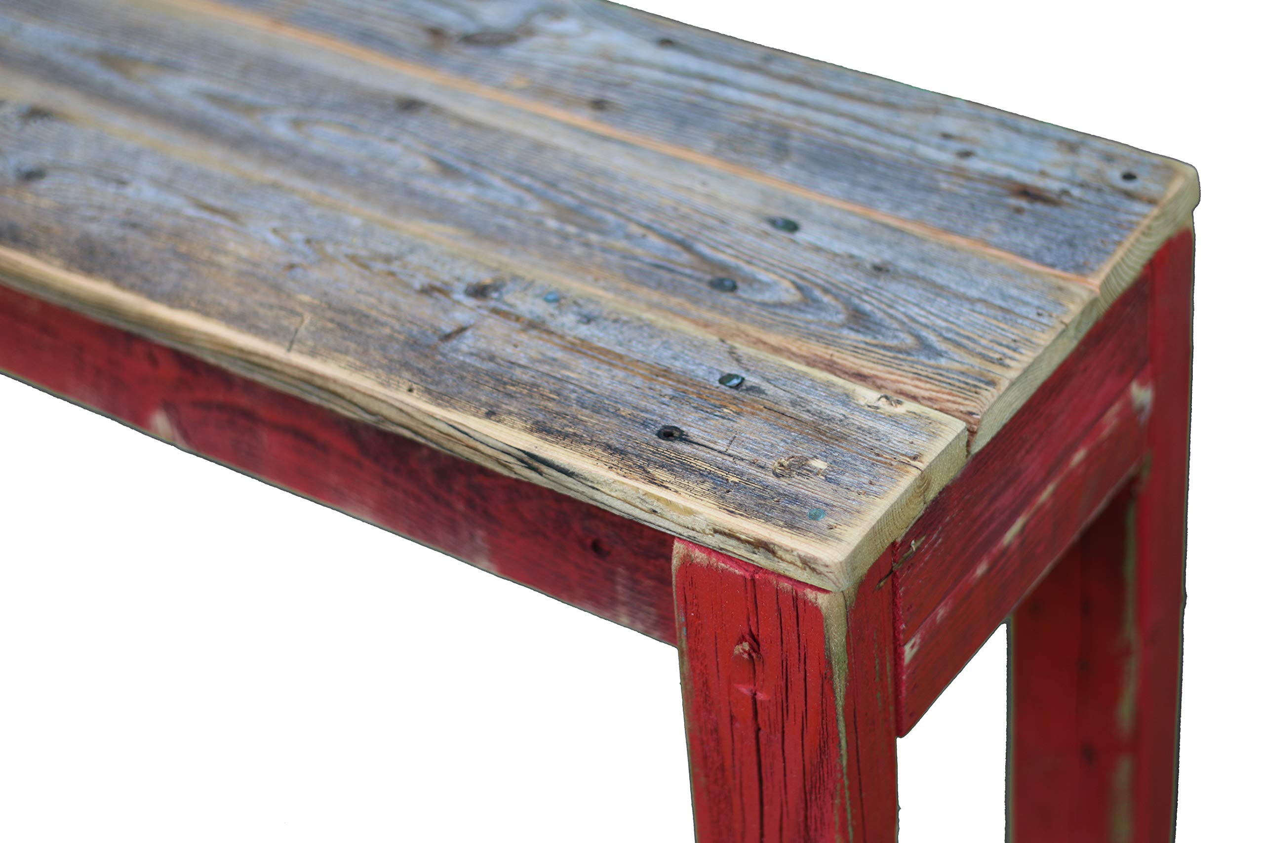 Doug and Cristy Designs 36 Inch Red Combo Console Table - Modern Entryway Furniture for Living Room, Hallway & Foyer Decor