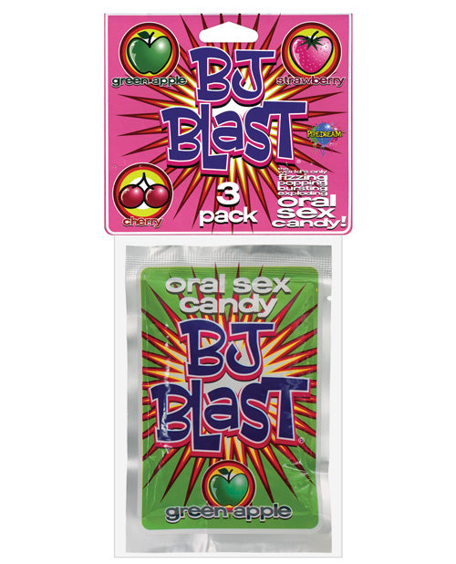 BJ Blast Oral Sex Candy 3 Pack - Assorted Flavors Oral Pleasure Enhancer for Couples - Perfect for Romantic Nights & Intimate Moments