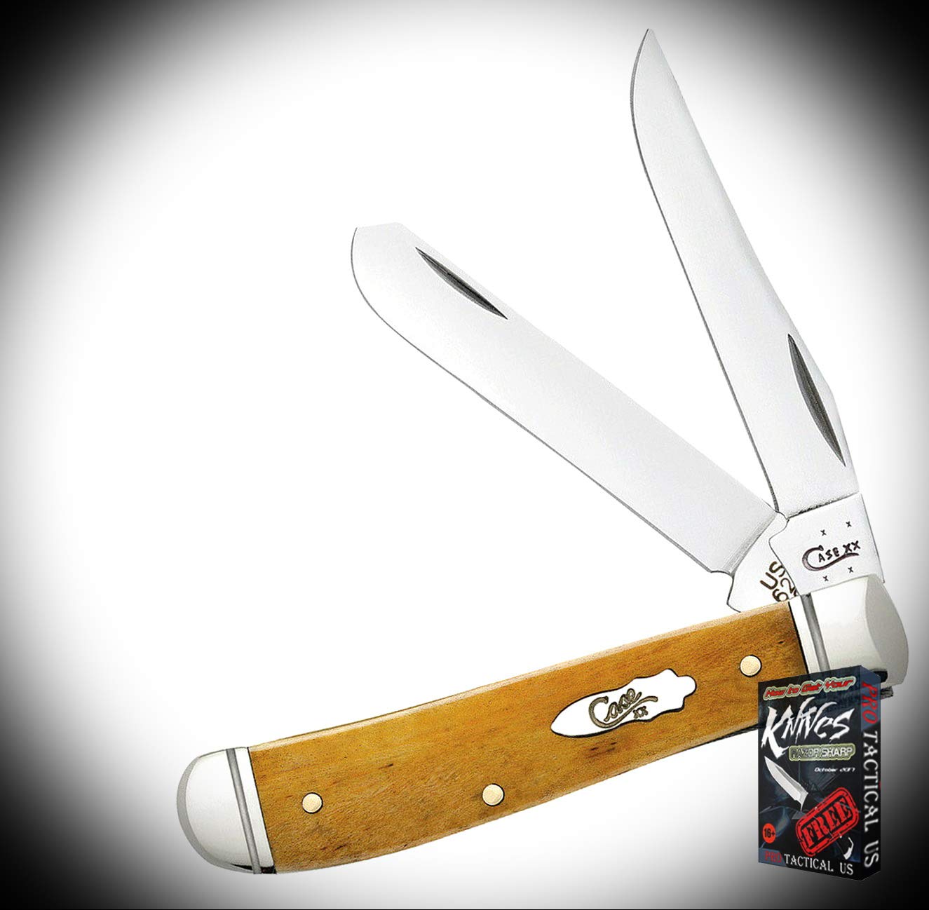Mini Trapper Folding Pocket Knife with Antique Bone Handle - ProTactical Elite Knife 3339RT for Outdoor, Camping & EDC