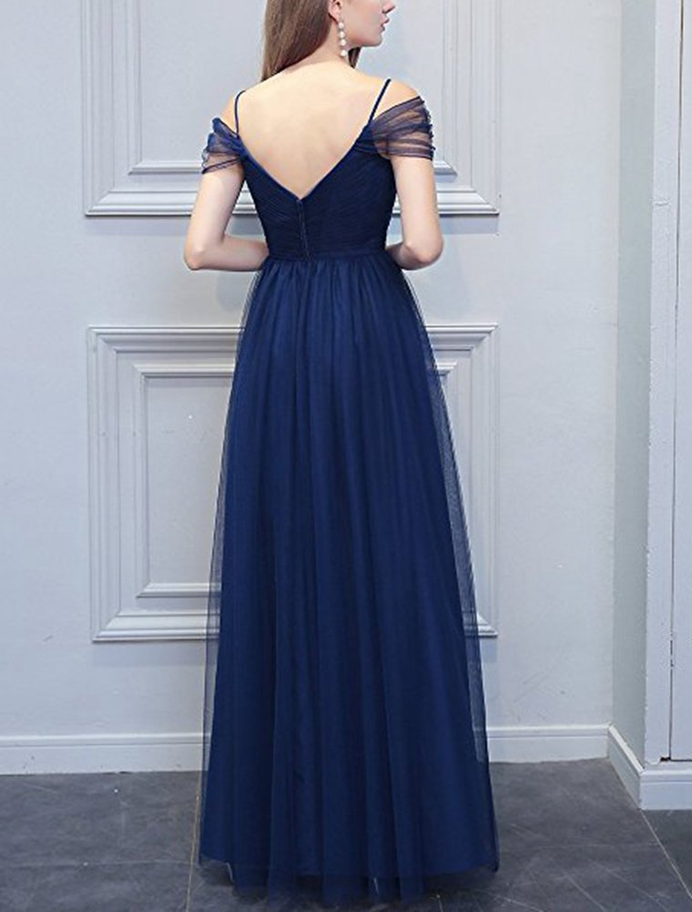 Elegant Women's Cold Shoulder Prom Party Dress - Long Organza A-Line Evening Gown for Formal Events, Weddings & Special Occasions