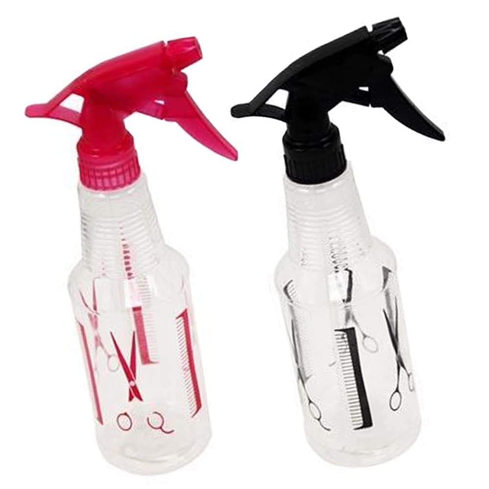 6 Pack Hairdressing Mist Spray Bottles - Professional Salon & Barber Hair Water Sprayer Tools for Styling, Conditioning & Dampening - Perfect for Salons, Home Use & Travel