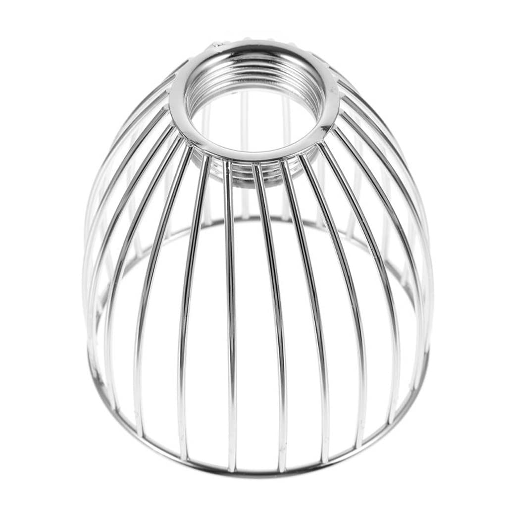 Vintage Birdcage Style Pendant Lamp Shade - Hollow-Out Design for Home Lighting Decor (Silver, 8x8x8cm) | Perfect for Living Room, Bedroom & Cafe Ambiance