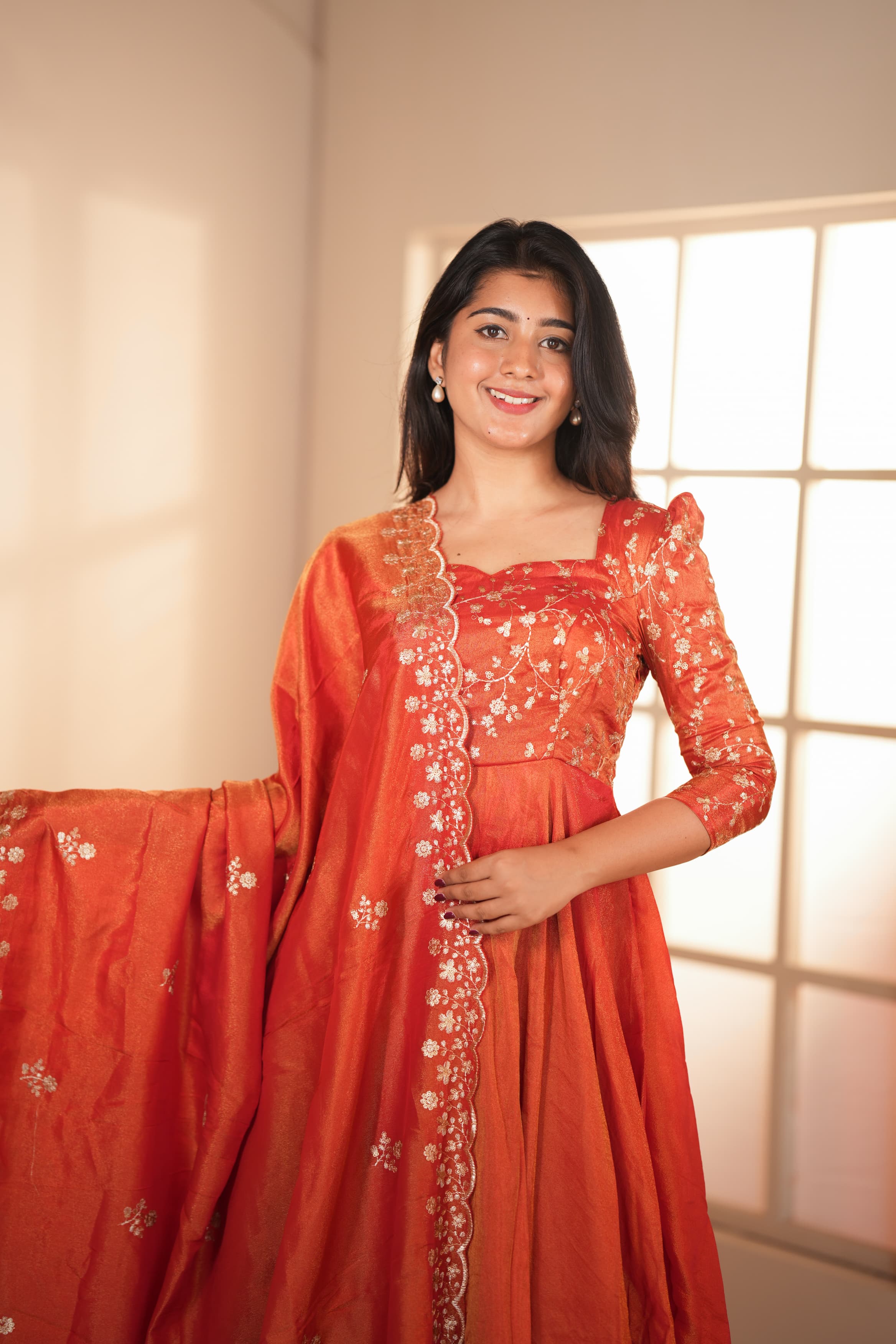 DD596 Premium Embroidered Designer Anarkali Suit for Women - Elegant Party Wear & Festive Occasion Outfit