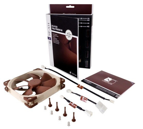 Noctua NF-A14 Premium 140x140x25mm Ultra Quiet Cooling Fan - Perfect for PC Cases, CPU Coolers & Silent Workstations
