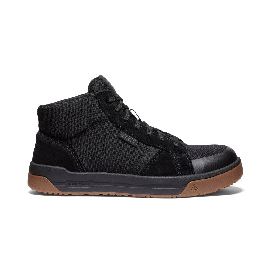 Kenton Mid Work Shoe for Men - Carbon Toe Safety Boots in Black/Gum | Durable Construction Work Shoes for Electricians, Carpenters & Industrial Workers