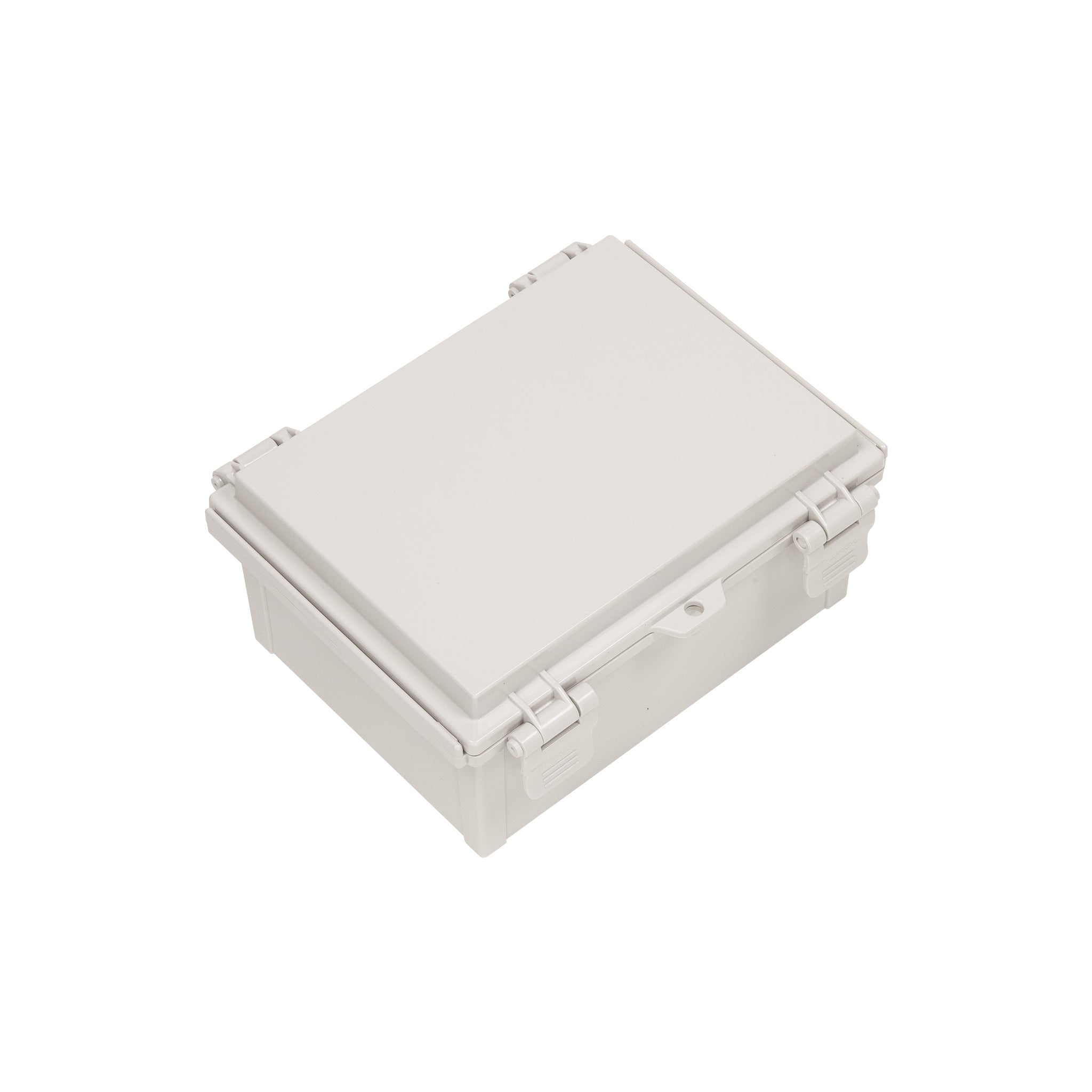 Boxco Q Series 6.30 x 8.27 x 3.94 Inches (160 x 210 x 100mm) Waterproof Plastic Enclosure - IP67 Rated, IK08 Impact Resistant, ABS Material, Grey Hinged Cover with Mounting Plate - Ideal for Outdoor Electronics, Industrial Control Boxes & Electrical Equipment Protection
