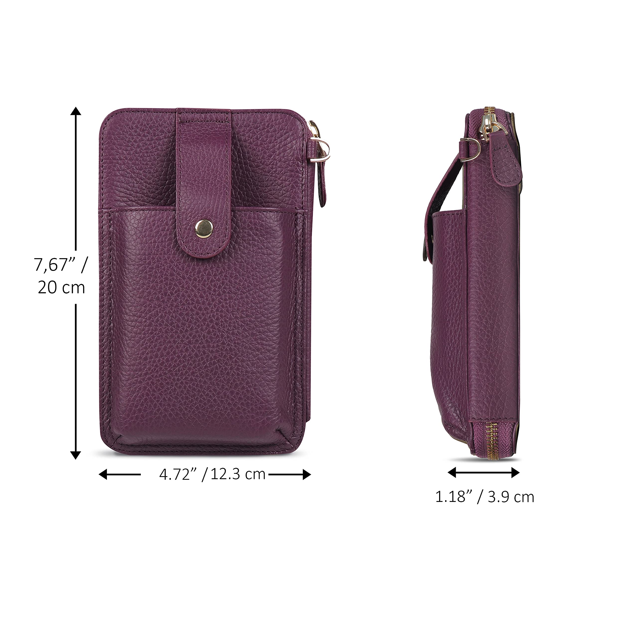 OTTANA Premium Genuine Leather Handbag for Men & Women - Stylish Unisex Shoulder Bag for Work, Travel & Everyday Use