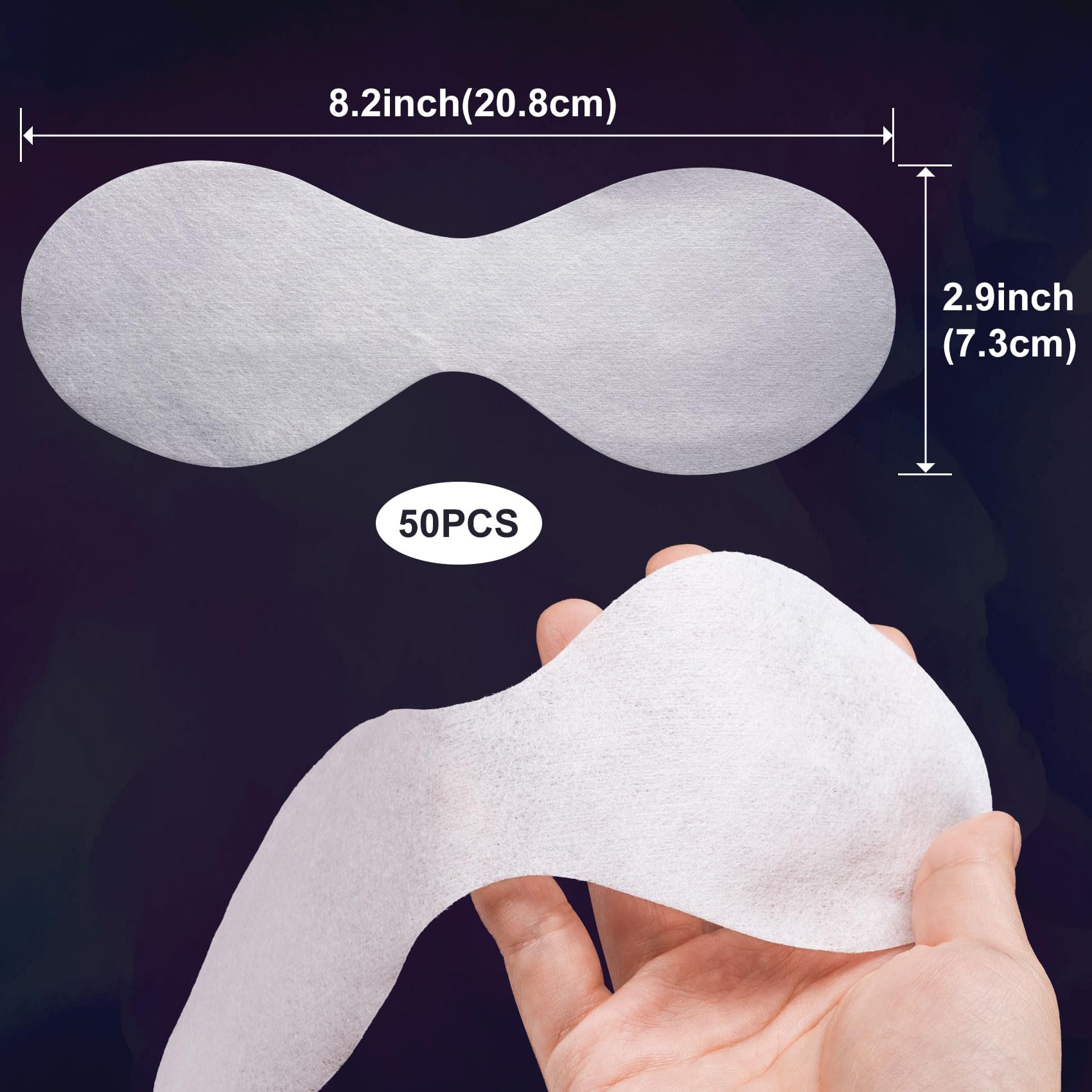 50 Sheets Disposable Non-Woven Eye Covers | Cotton Facial Eye Masks for Spa & Skincare | DIY Moisturizing Eye Mask Paper | Perfect for Relaxation, Dark Circle Treatment & Beauty Sleep