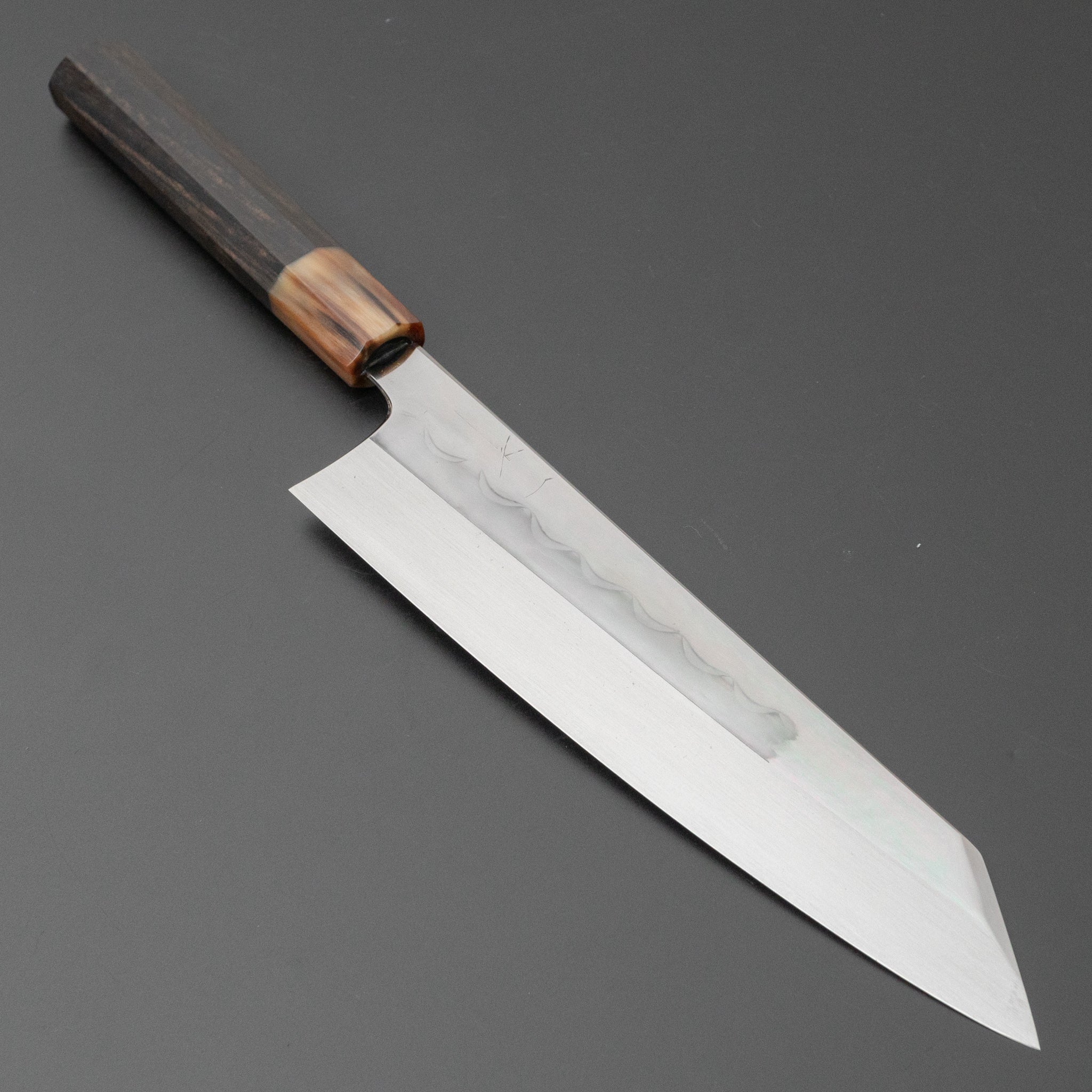 Hitohira Togashi White #1 Notaremon Mizu Honyaki Kiritsuke Gyuto 240mm Japanese Chef Knife with Taihei Ebony Handle (#077/Saya Included) - Premium Kitchen Knife for Sushi, Sashimi & Meat Cutting
