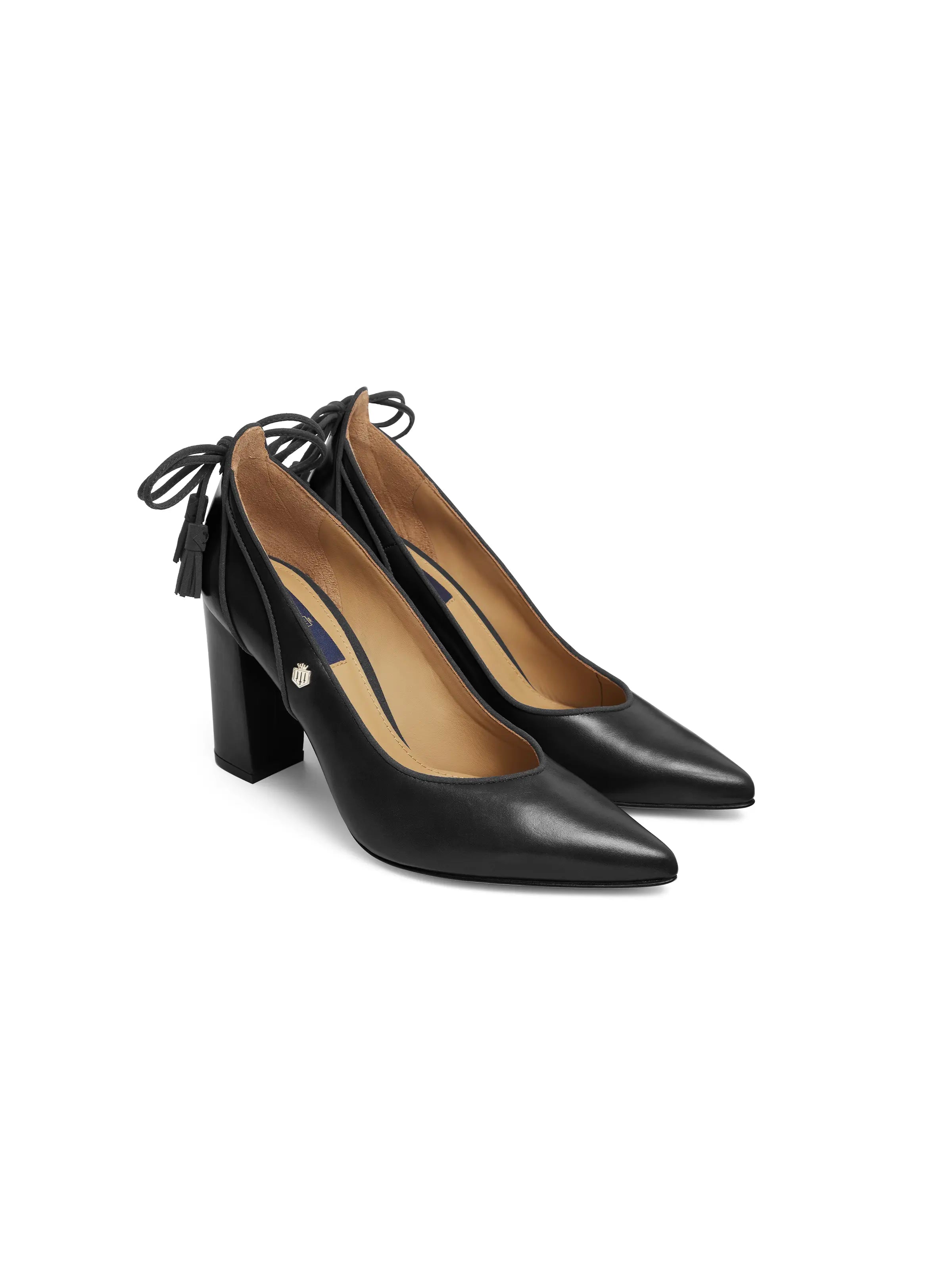 Newbury Heel Black Leather Women's Shoes - Stylish High Heels for Work, Party & Evening Events | Comfortable Dress Pumps for Office, Wedding & Night Out