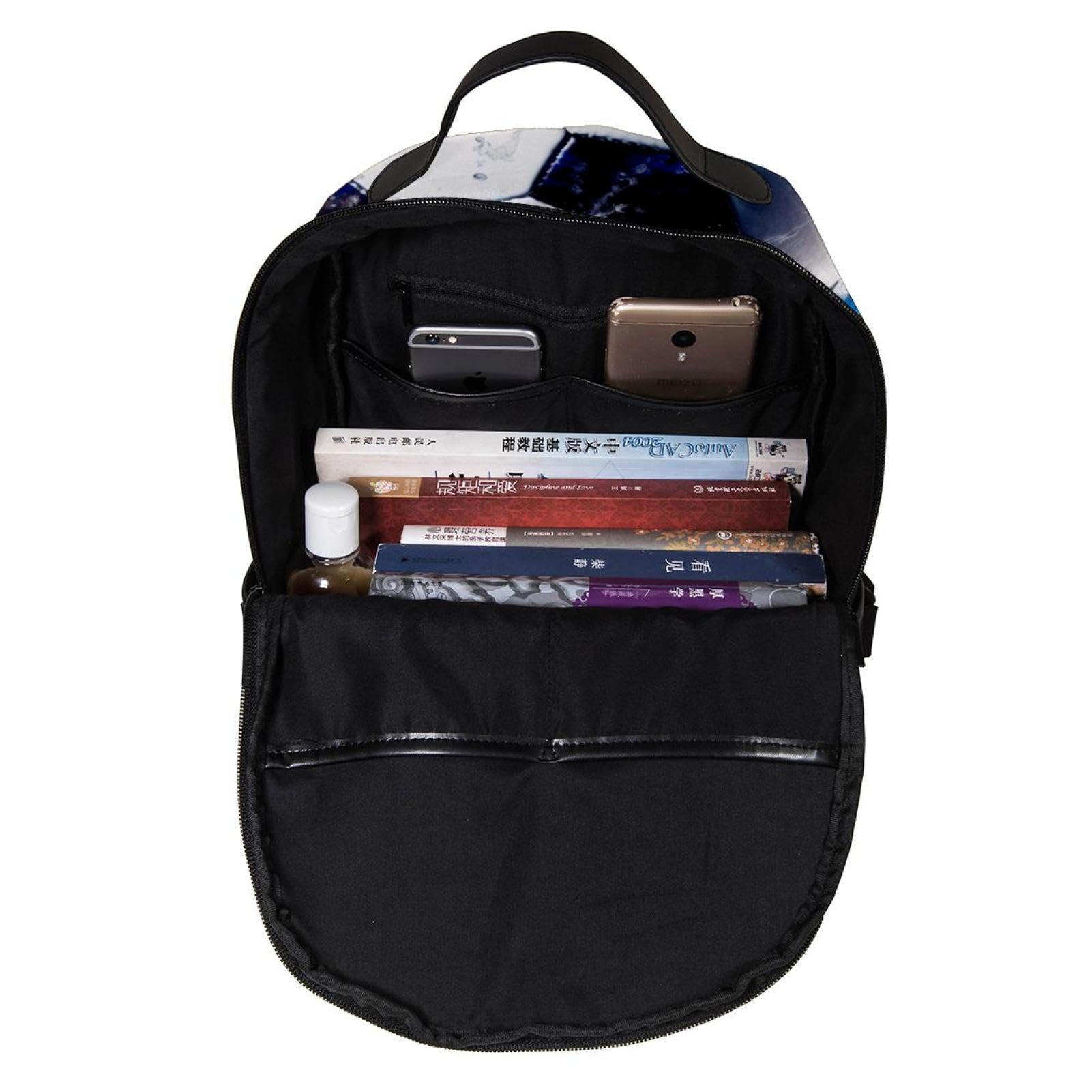 Lightweight Travel Backpack - Small Carry On Backpack for Men & Women, Water Resistant Blue Ocean Design - Perfect for Airplane, Hiking, School & Daily Use