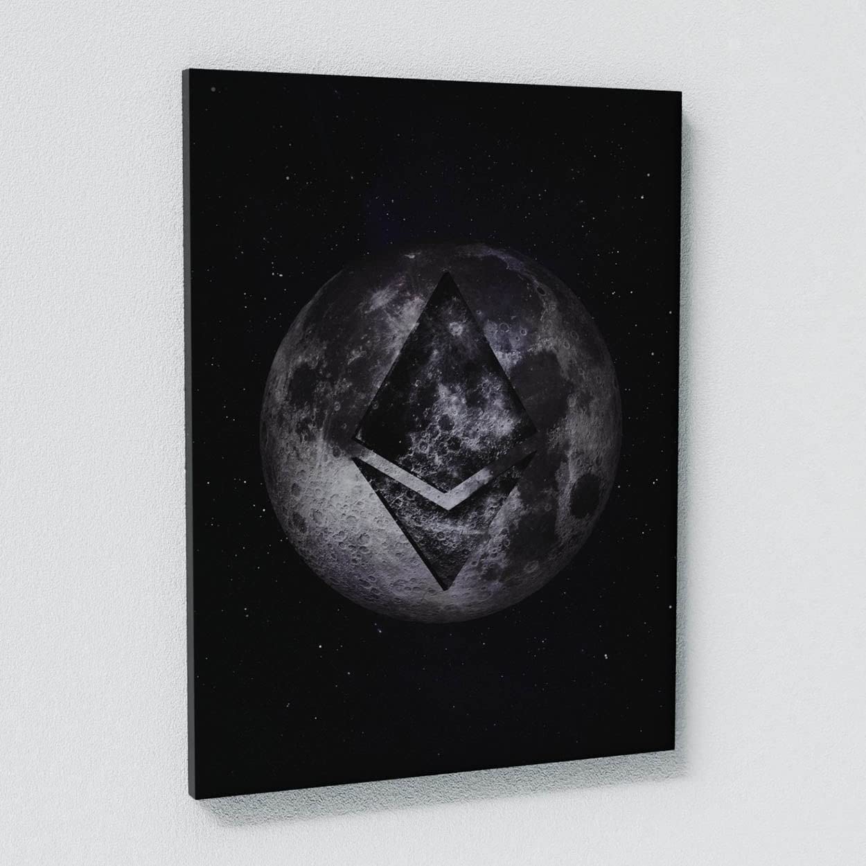 Crypto Canvas Wall Art - Bitcoin & Blockchain Themed Modern Home Decor for Living Room, Office & Gifts