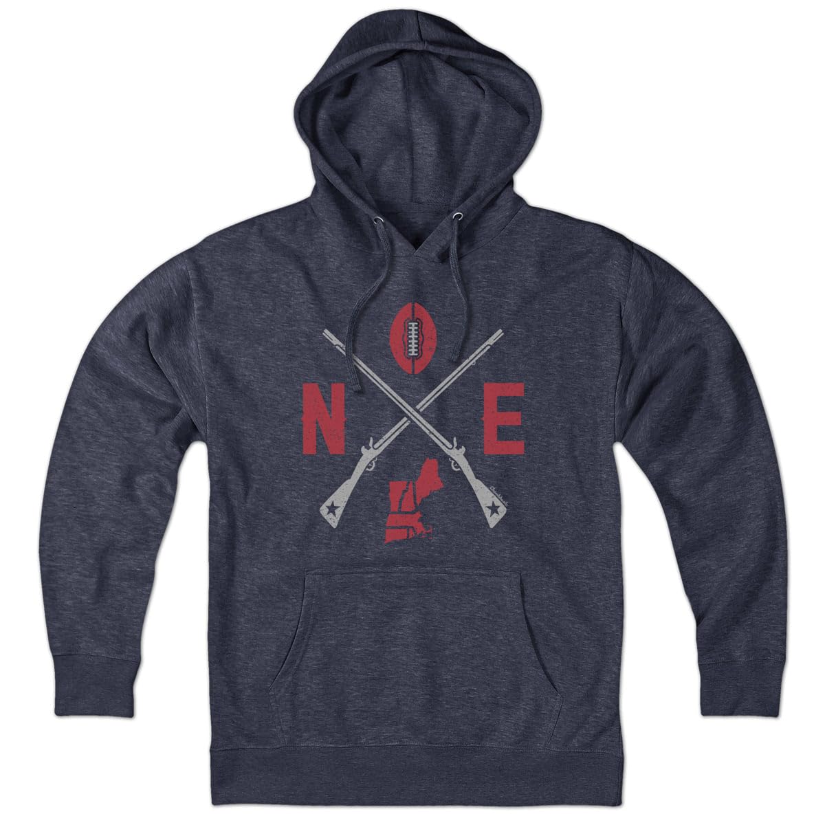 Chowdaheadz New England Cross Rifles Hoodie - Unisex Pullover Sweatshirt | Soft Cotton Blend | Casual Wear & Street Style Fashion
