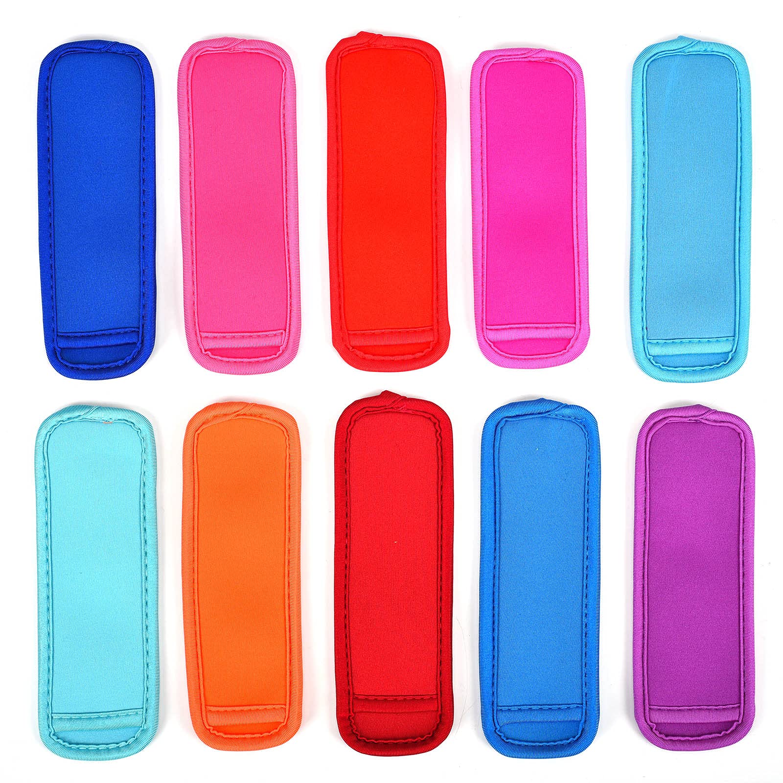 Koboome 10-Pack Reusable Popsicle Holders & Ice Pop Sleeves - Freezer Safe, Anti-Freeze Popsicle Bags for Homemade Ice Cream, Fruit Bars & Summer Treats - Perfect for Kids Snacks, Parties & Outdoor Activities
