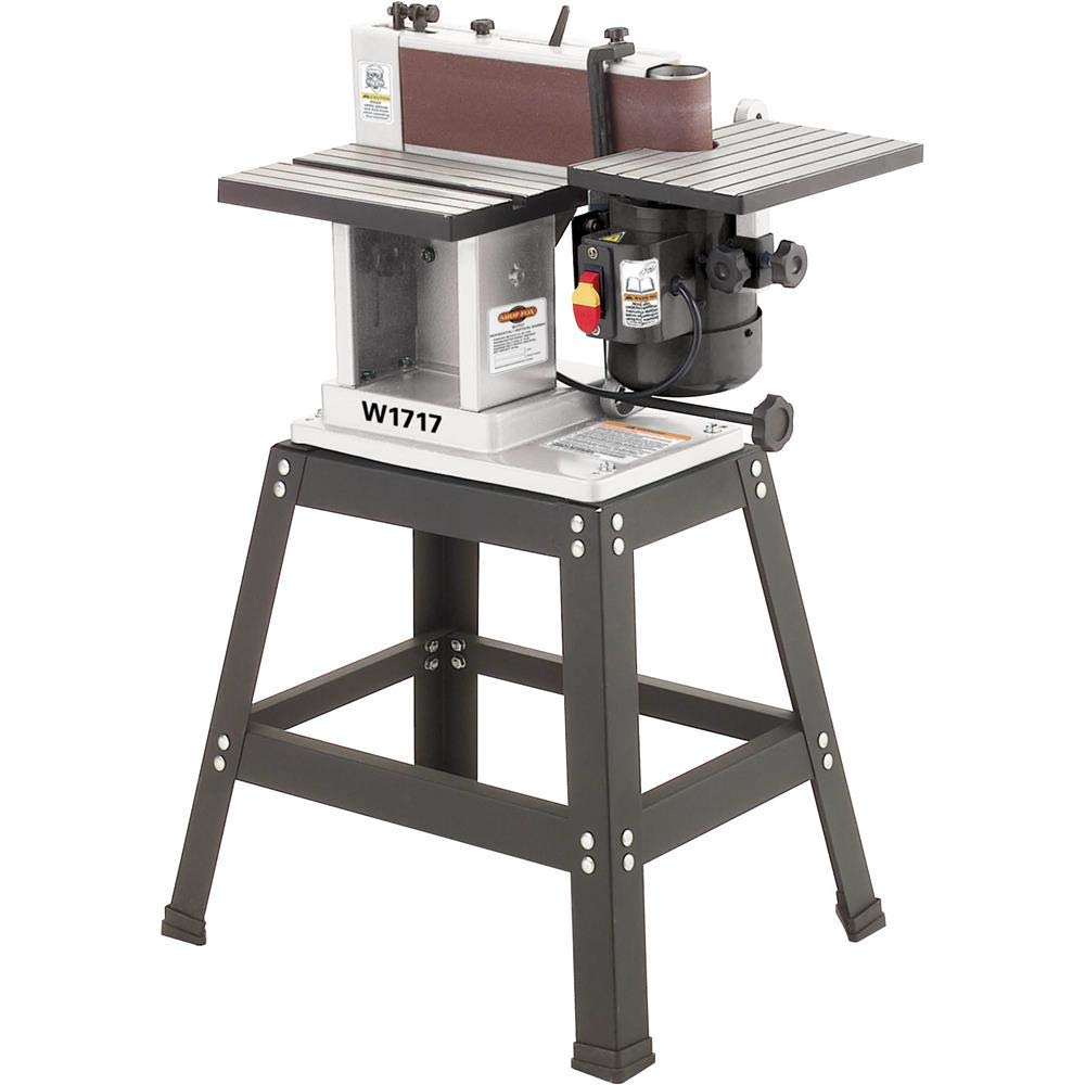 Shop Fox W1717 1/3 HP Horizontal & Vertical Belt Sander - Woodworking, Metal Finishing & DIY Projects for Home Workshop