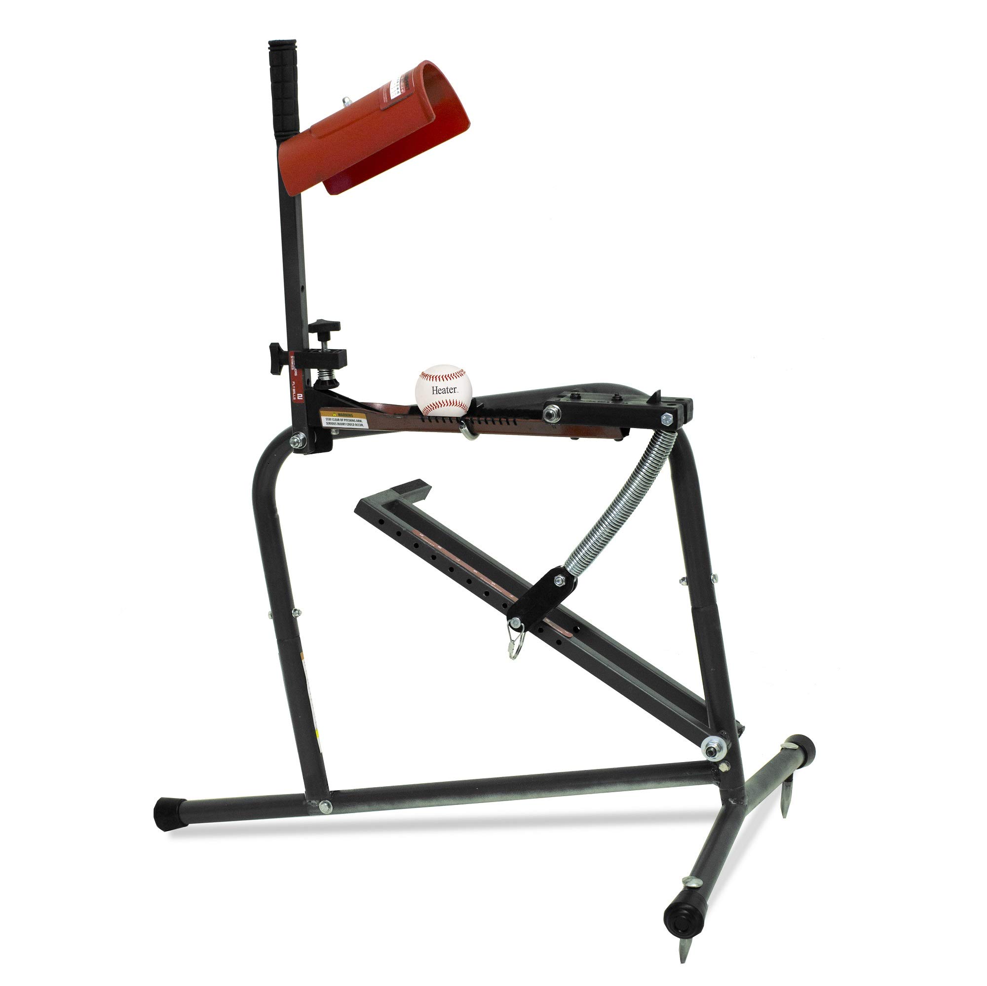 Heater Sports Perfect Pitch 50 MPH Portable Baseball & Softball Pitching Machine (#PP149) - Durable Lightweight Pitching Trainer for Kids, Teens & Adults | Baseball Batting Practice & Fielding Drills | Perfect for Backyard Training & Team Practice Sessions