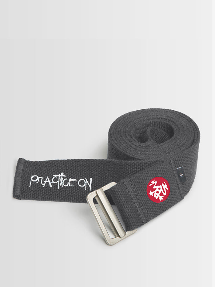 Manduka AligN Yoga Strap 244cm (8ft) - Premium Yoga Accessory for Stretching, Flexibility & Alignment - Perfect for Yoga, Pilates & Home Workouts