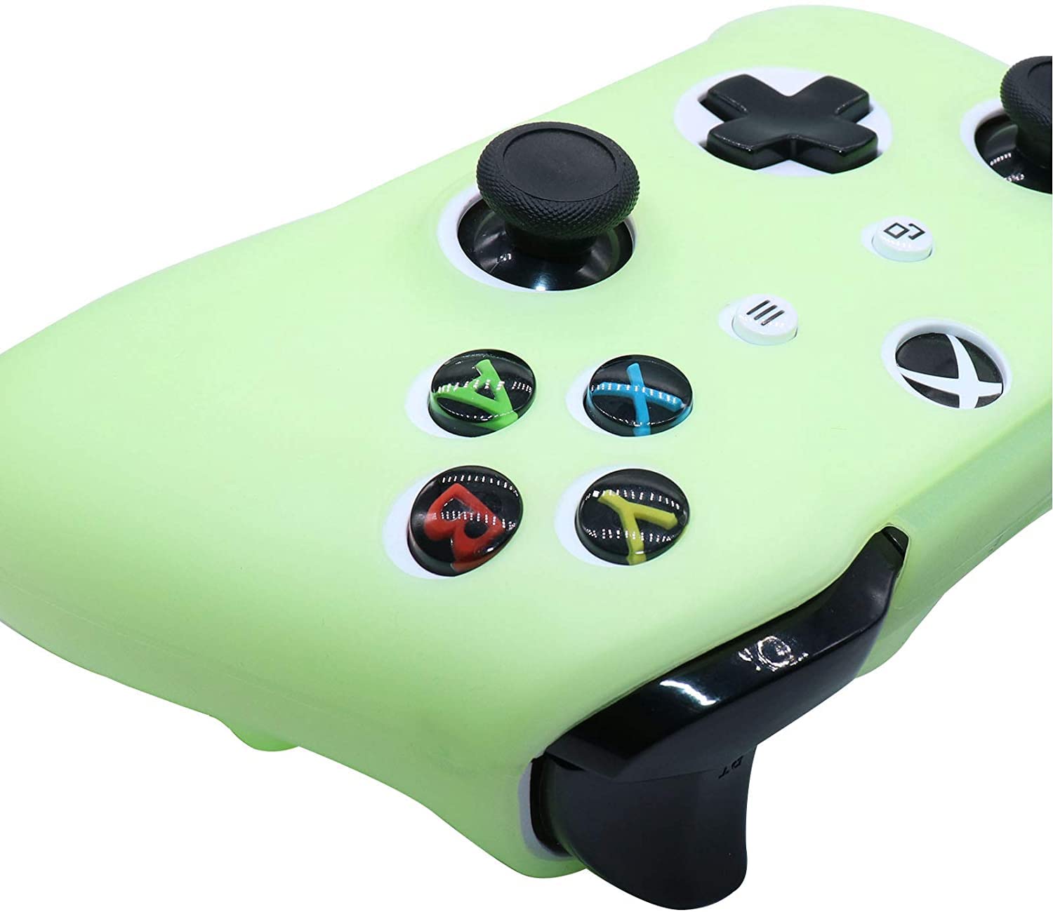 Premium Glow in The Dark Silicone Grip Cover for Xbox One S Controller - Protective Skin with 6 Bonus Grips (Not Compatible with Xbox Series) | Gaming Accessories for Enhanced Comfort & Night Play
